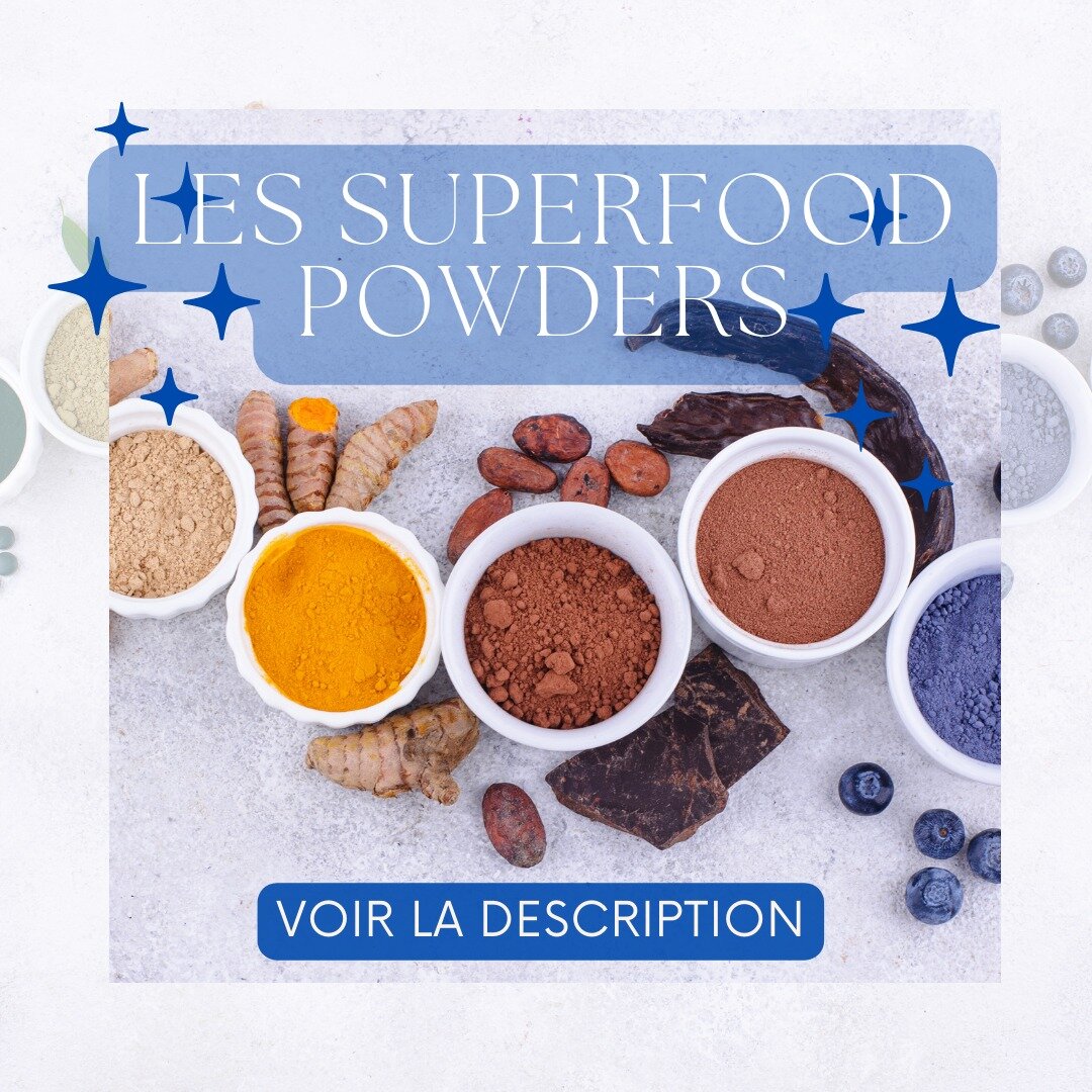 Vous connaissez probablement ce que sont les superfood powders hein 😏! 

R&eacute;cemment un produit qui fut en vogue, les superfood powders sont des poudres fabriqu&eacute;es &agrave; partir d'aliments entiers d&eacute;shydrat&eacute;s qui sont, en