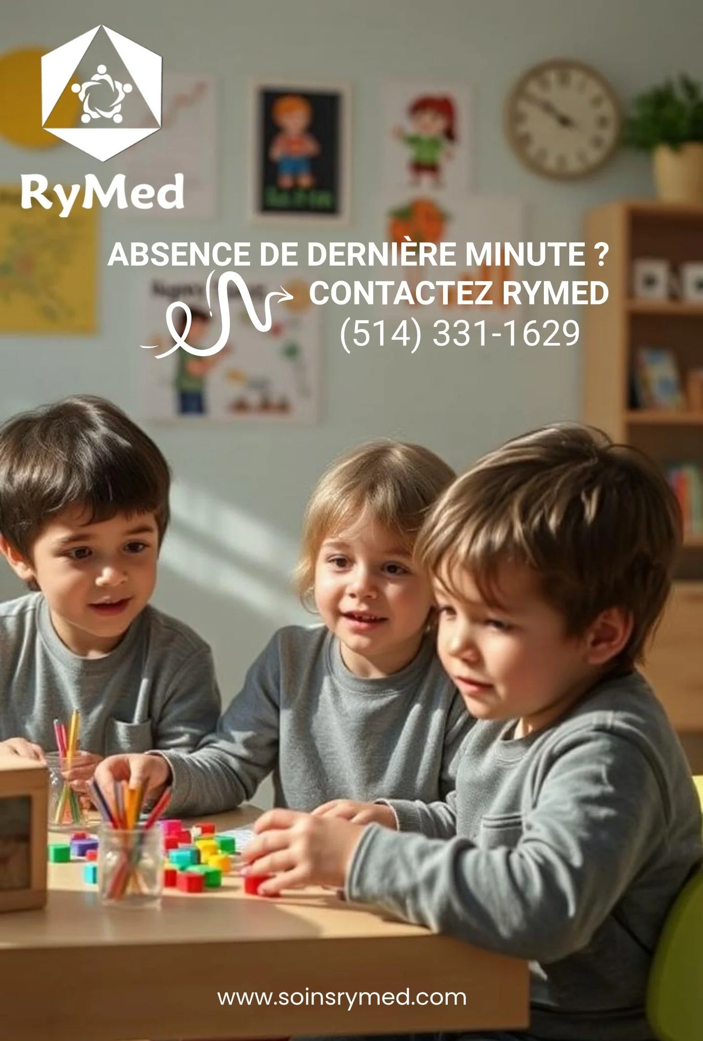 ✨ Absence de derni&egrave;re minute ?
👉 RyMed a la solution ! 🚀

😱 Un impr&eacute;vu ?
Faites confiance &agrave; RyMed, disponible 24/7 ⏰

⚡ Besoin urgent de rempla&ccedil;ant ?
RyMed r&eacute;pond pr&eacute;sent ! 🙌

💆&zwj;♀️ Pas de stress,
RyM
