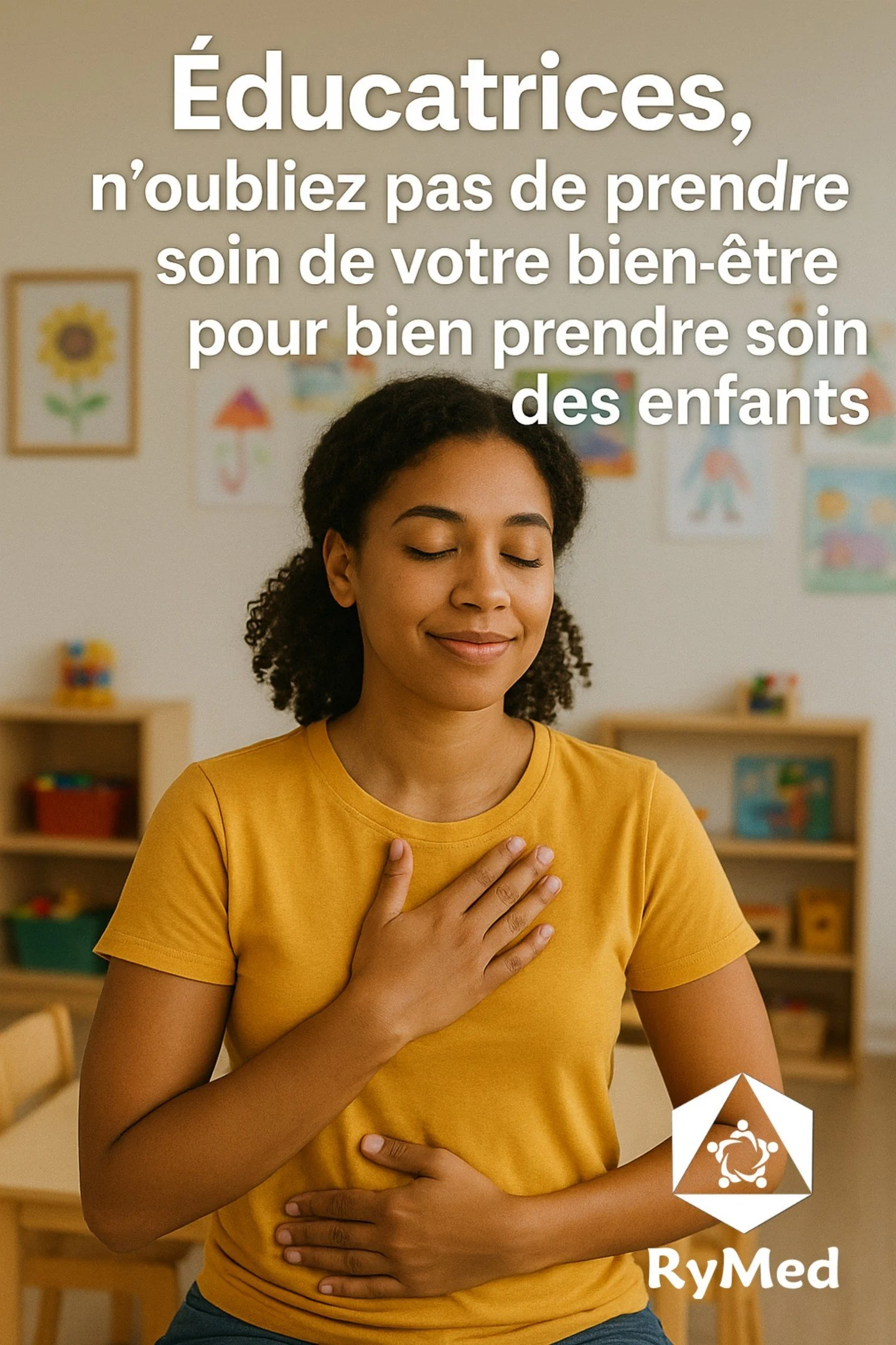 👩&zwj;🏫 Ch&egrave;res &eacute;ducatrices, n&rsquo;oubliez pas : vous &ecirc;tes le c&oelig;ur de la garderie ❤️

Pour offrir le meilleur aux enfants, il faut commencer par prendre soin de soi. ✨

👉 RyMed est fier de soutenir les &eacute;ducatrices