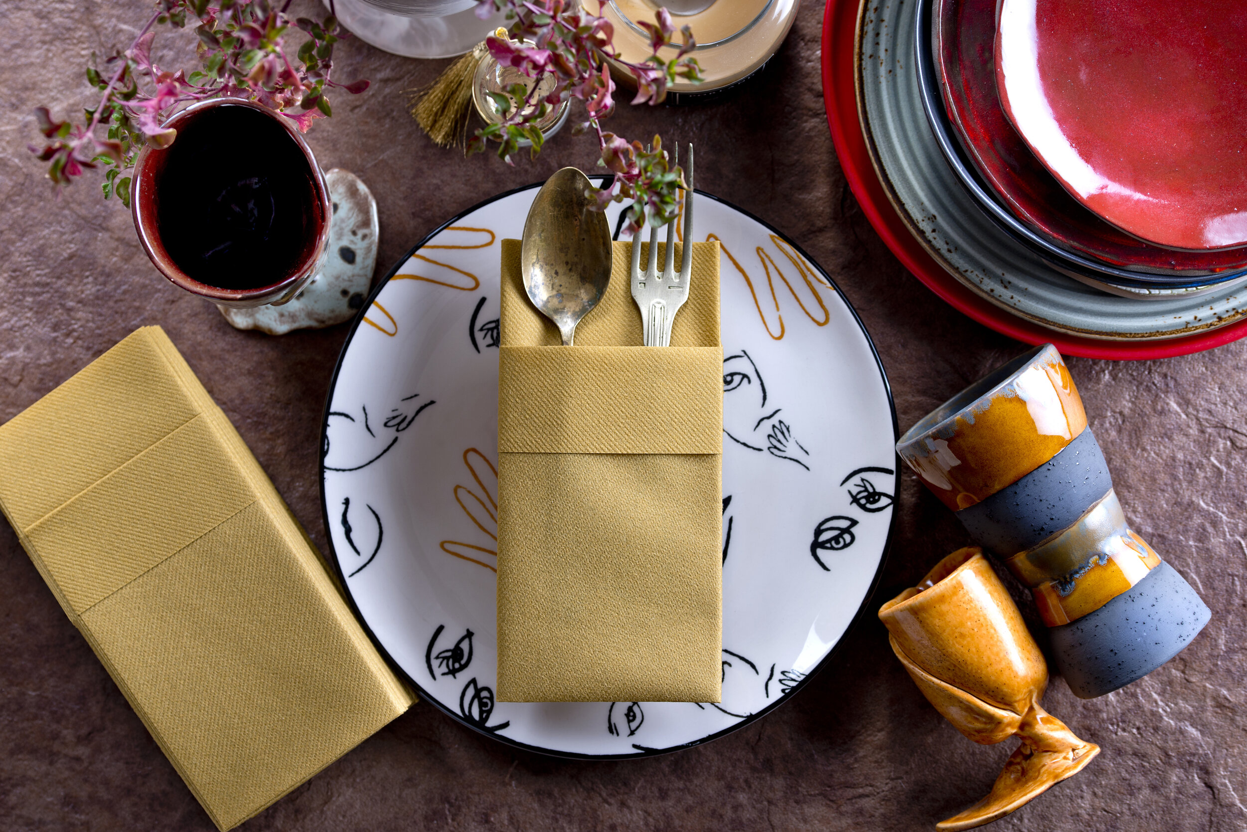 Yellow Paper Napkins | Linen Feel Guest Disposable Cloth Like Dinner  Napkins | Hand Towels | Soft, Absorbent, Paper Hand Napkins for Kitchen