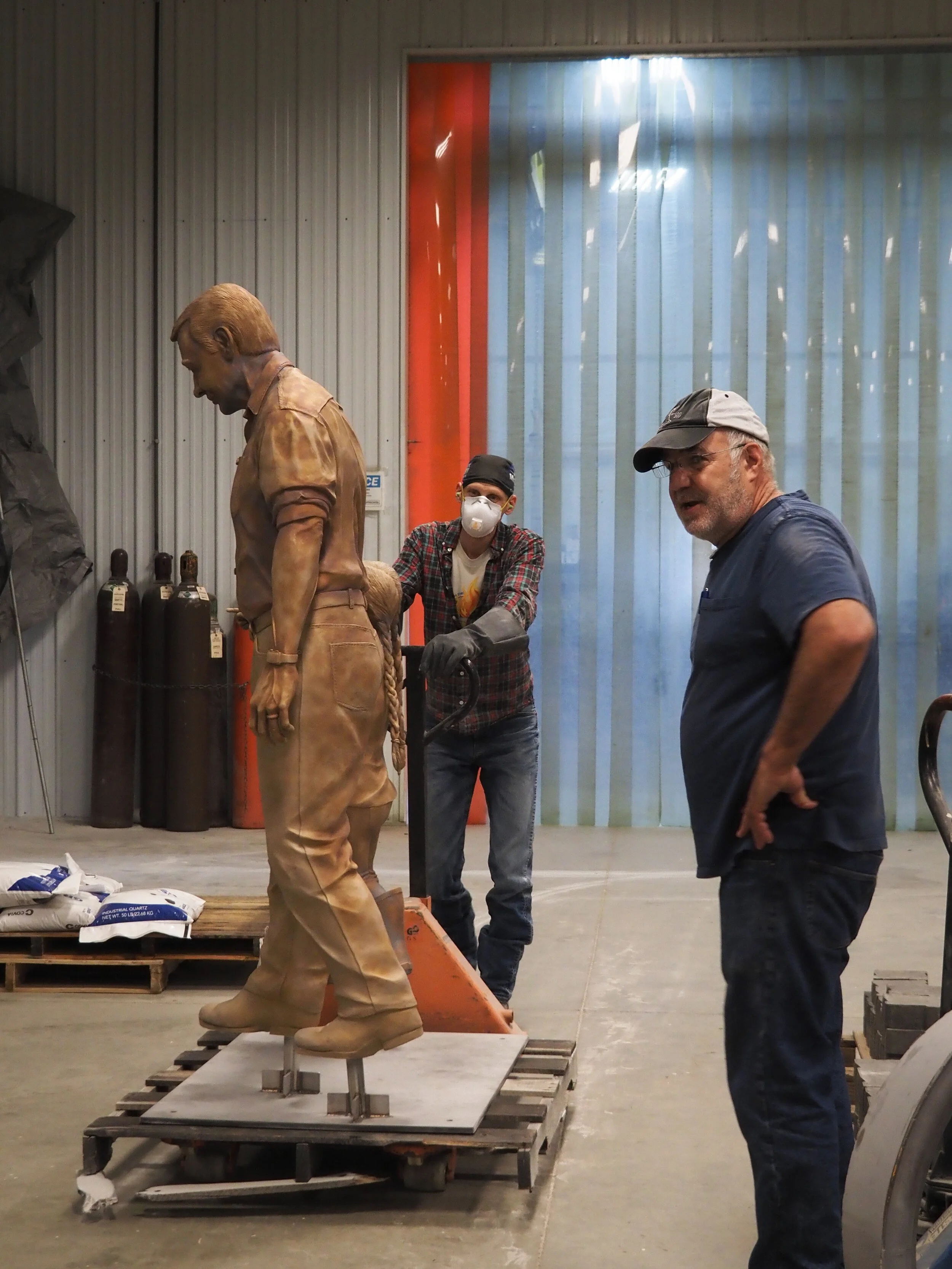 Freshly sandblasted at the foundry.
