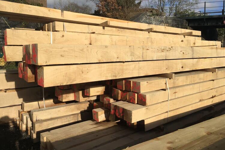 European green oak beams now available at PTP