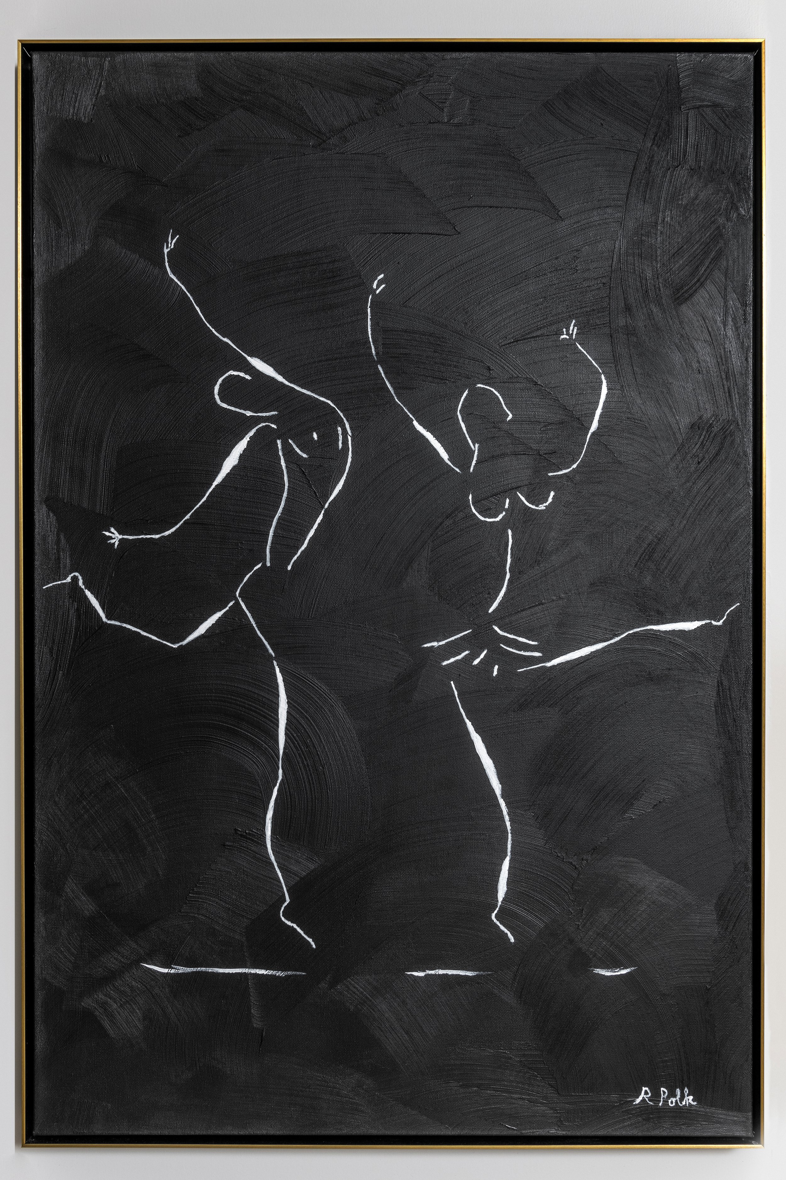 THE DANCING COUPLE#ACRYLIC ON CANVAS