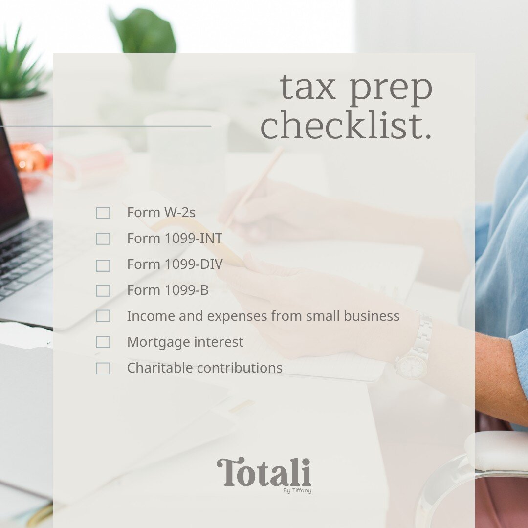 It's the final countdown to the tax filing deadline. Here's a quick, comprehensive tax-prep checklist to keep handy. ⁠
⁠
From W-2s to 1099s, business income to mortgage interest, make sure you have all the essential forms and information at your fing