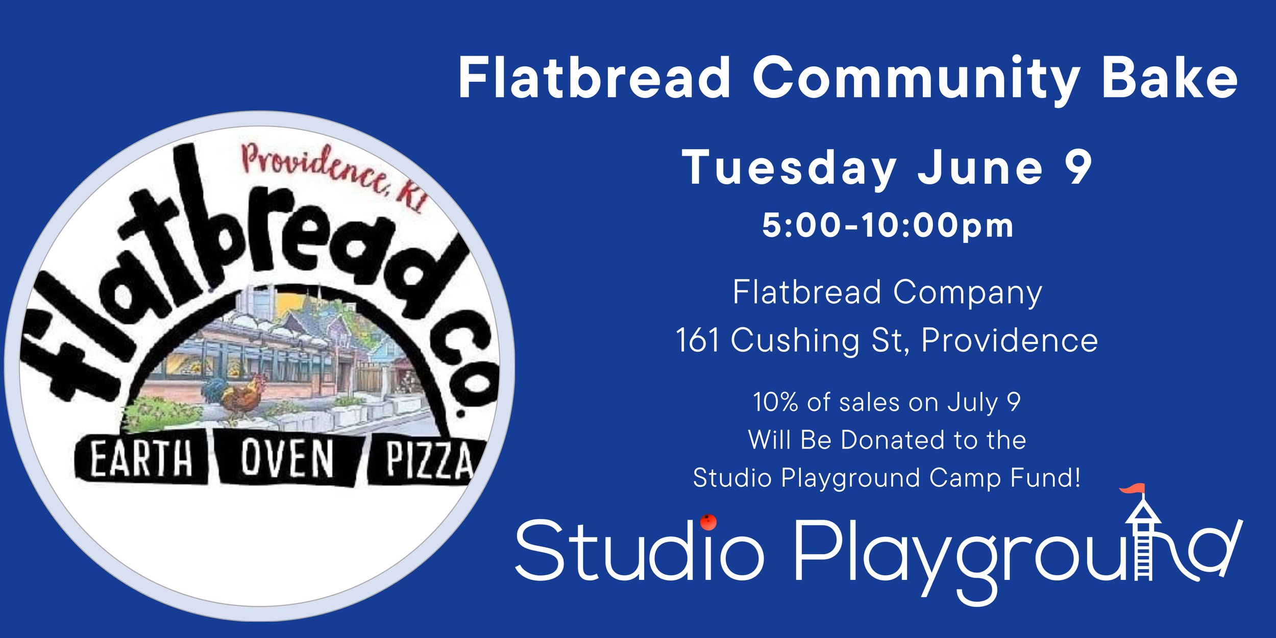 Studio Playground flatbread providence fundraiser for scholarship fund