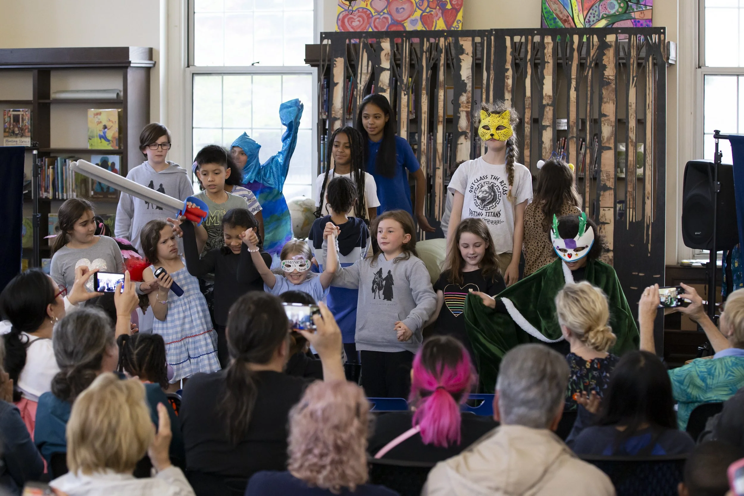 Studio Playground acting classes for kids and teens in Rhode Island performance photo from Community Libraries of Proidence CLPVD Wanskuck Library