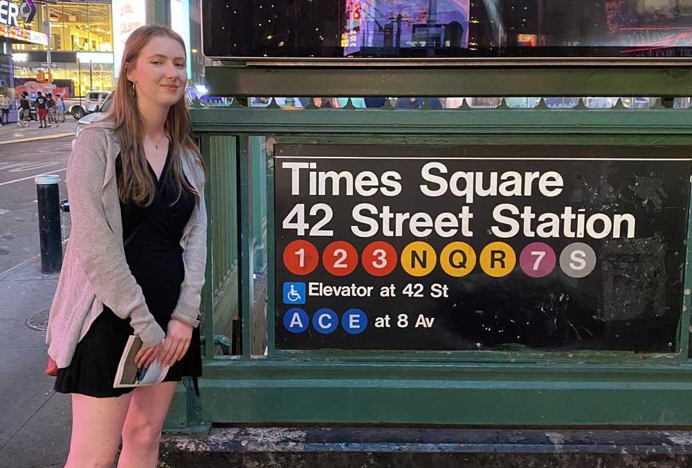 Vanessa at Times Square Subway