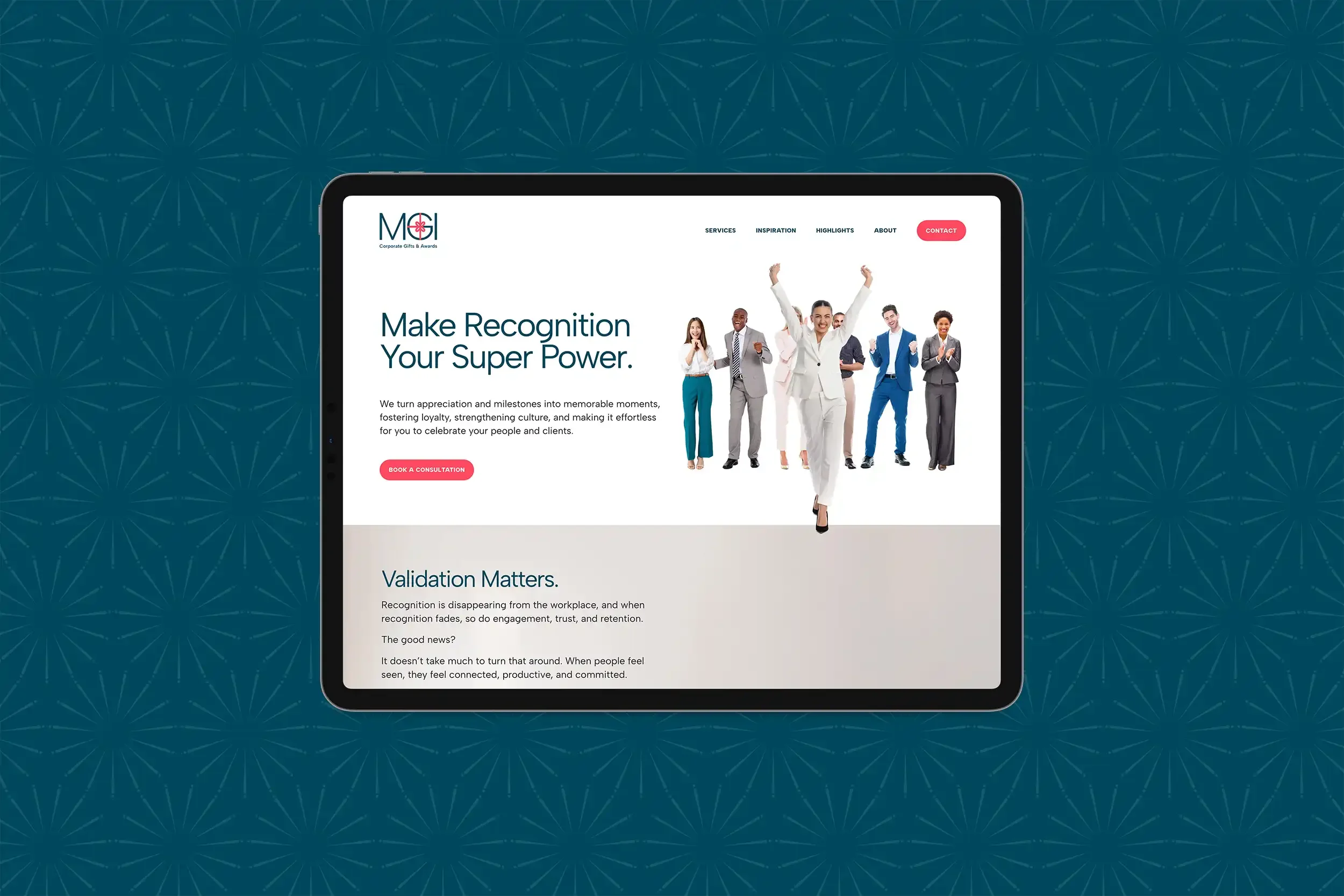 MGI website home page