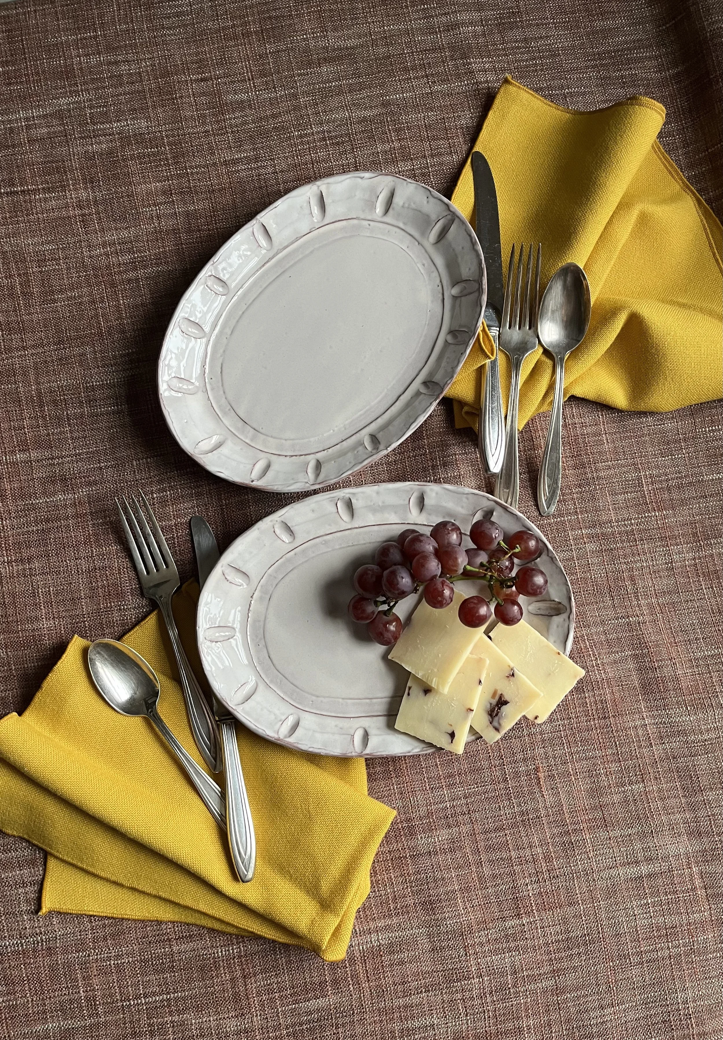 Earthenware Hand Built Textured Plates