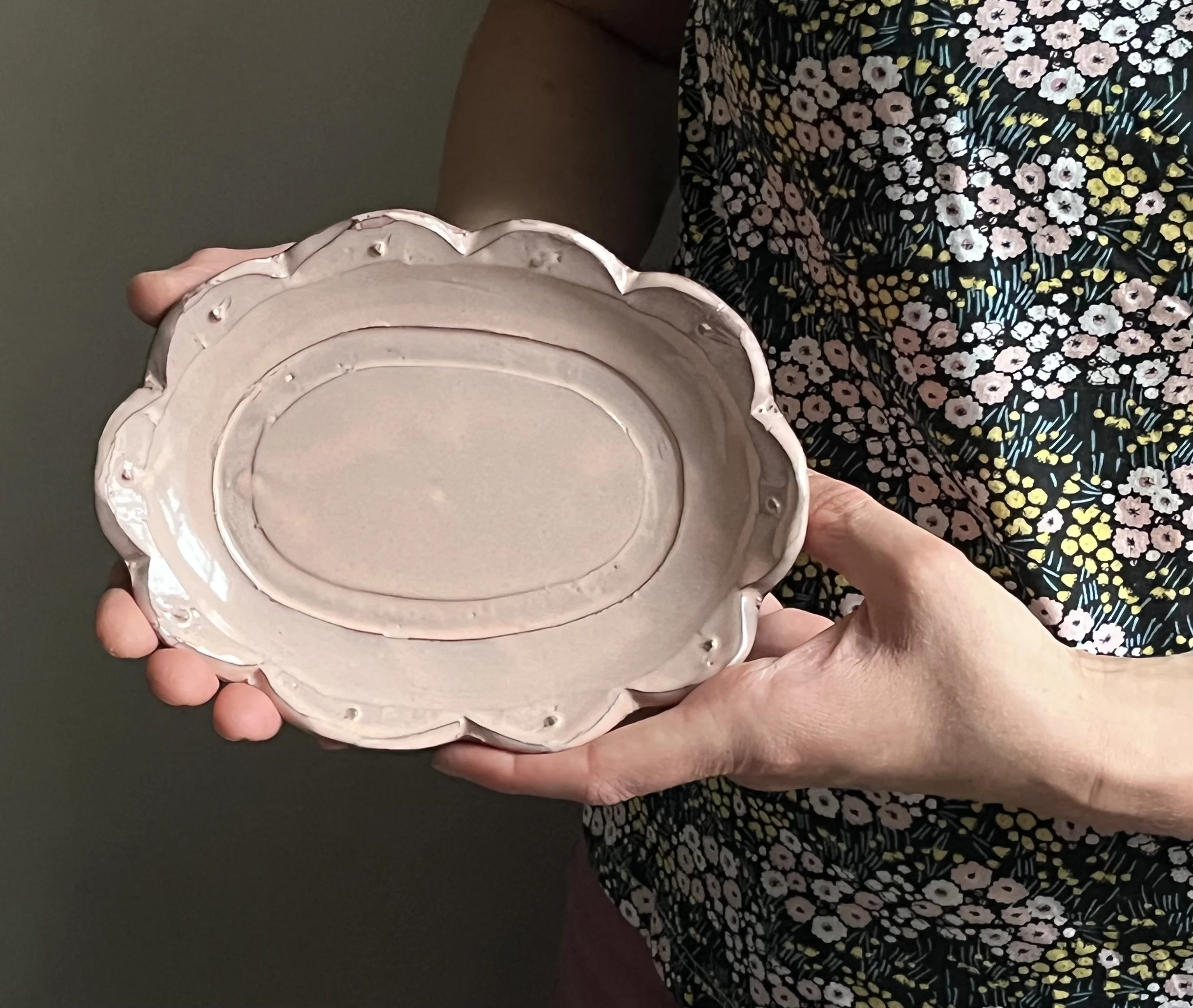 Hand Built Earthenware Plate Detail