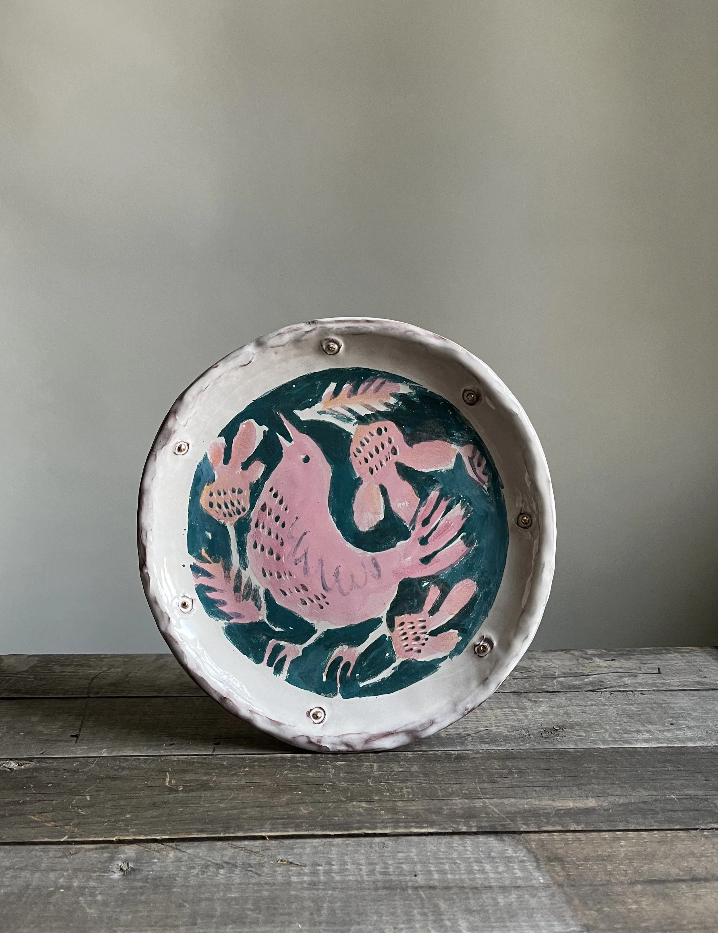 Illustrated Bird Plate Earthenware 