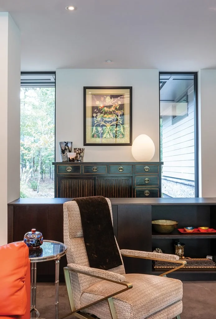 Luxury living room construction in North Carolina