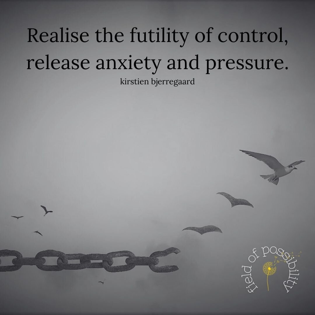 Those moments of realising the futility of trying to control people and situations relieve us of the pressure to do so.

And there are so many opportunities to wake up to this. I'm experiencing many at the moment with my 18 year old son. 

Where do y