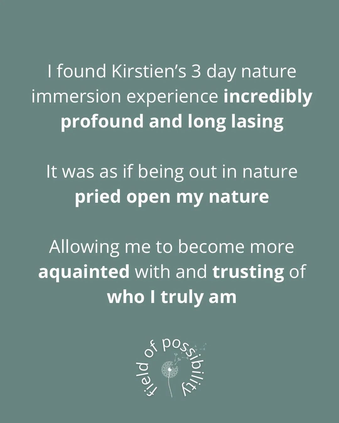 It&rsquo;s such a joy to witness the transformations that happen on my 1:1 nature immersions.

3 days together spent in the Field of Possibility, on Dartmoor and next to the river and sea. 

Together we explore the interplay between the landscape of 