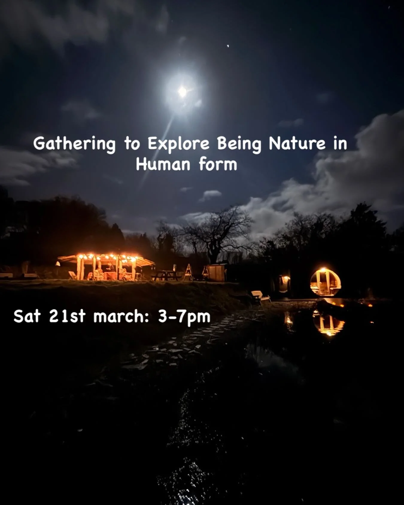 So looking forward to exploring what it is to be nature in human form with the wonderful Sarah Webb, Rewilding Guide &amp; Forest School Leader, not to mention fabulous sister 💕 

Join us around the fire, in the stone circle and the reciprocal round