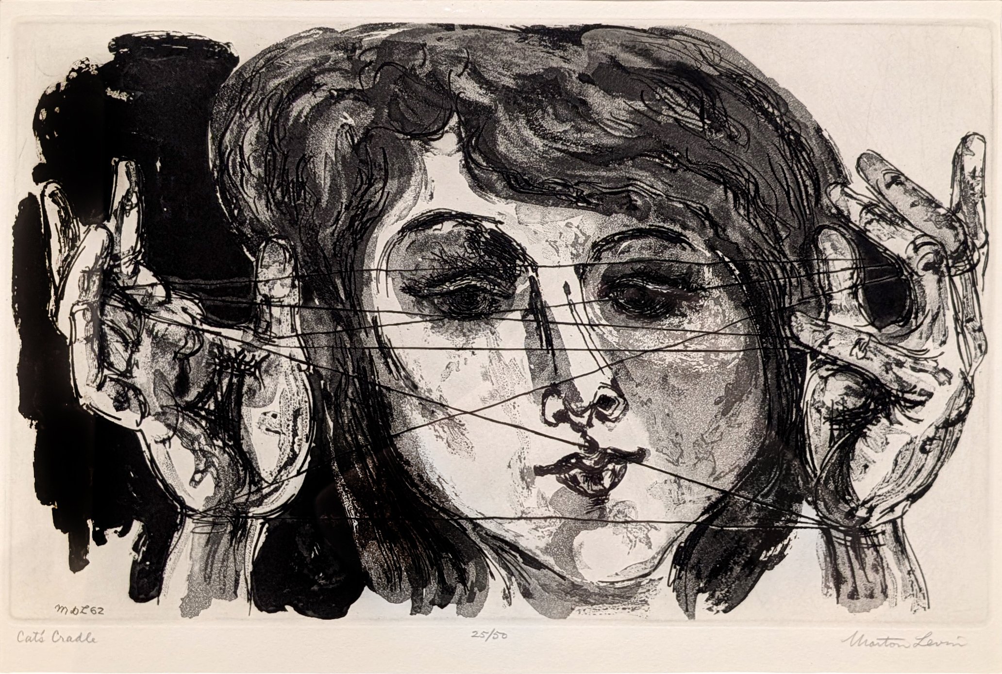 LOT 13 | Morton Levin
Cat’s Cradle | Ed. 25/50
1962
etching
Estimate: $1500 – $2000
100% donation from Alanna Zrimsek