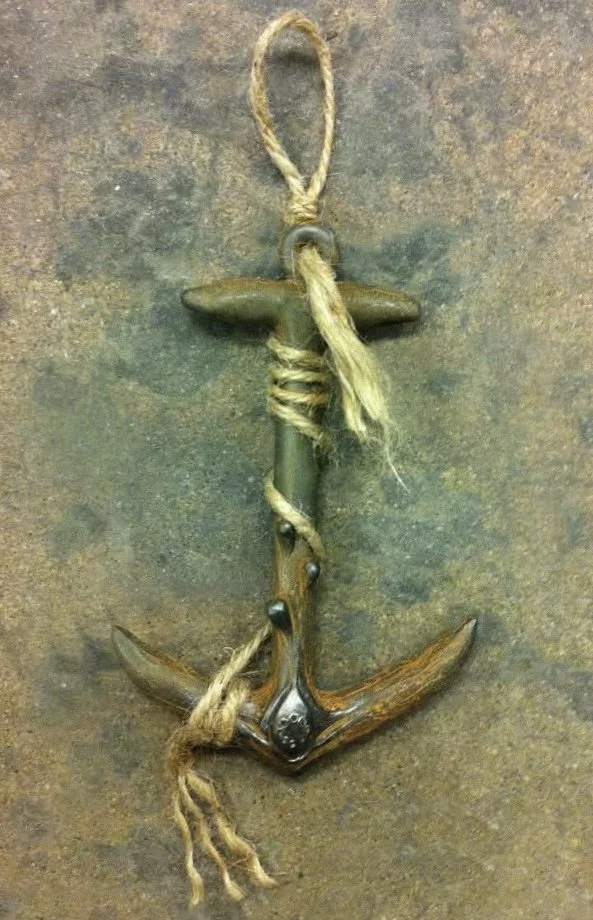 "Crying-Eye Anchor"
Cast Iron, twine
5" x 7"