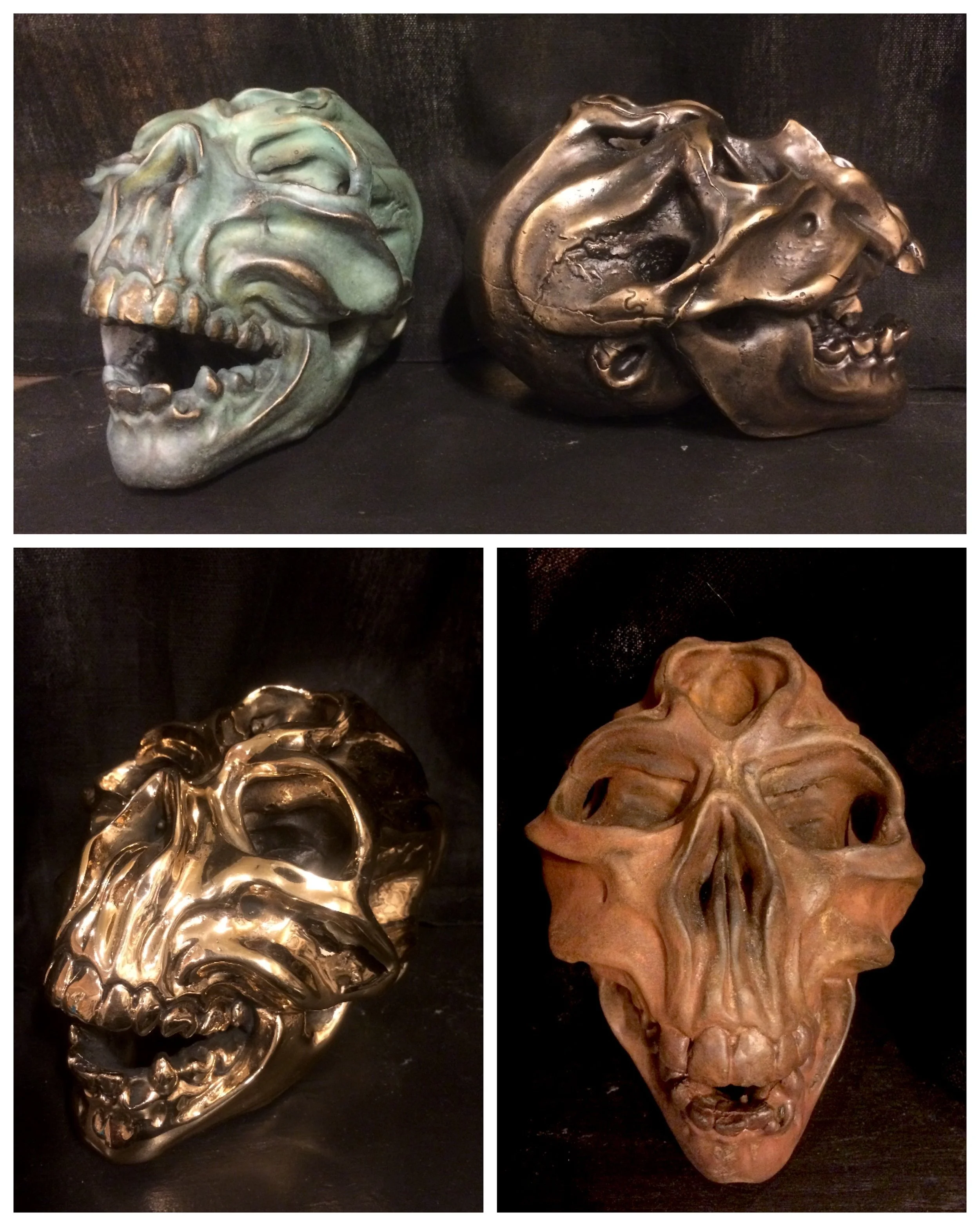 "Human/Primate Skull w/ Third Eye” 
Cast Iron & Bronze Variations
6” x 5” x 4.5”