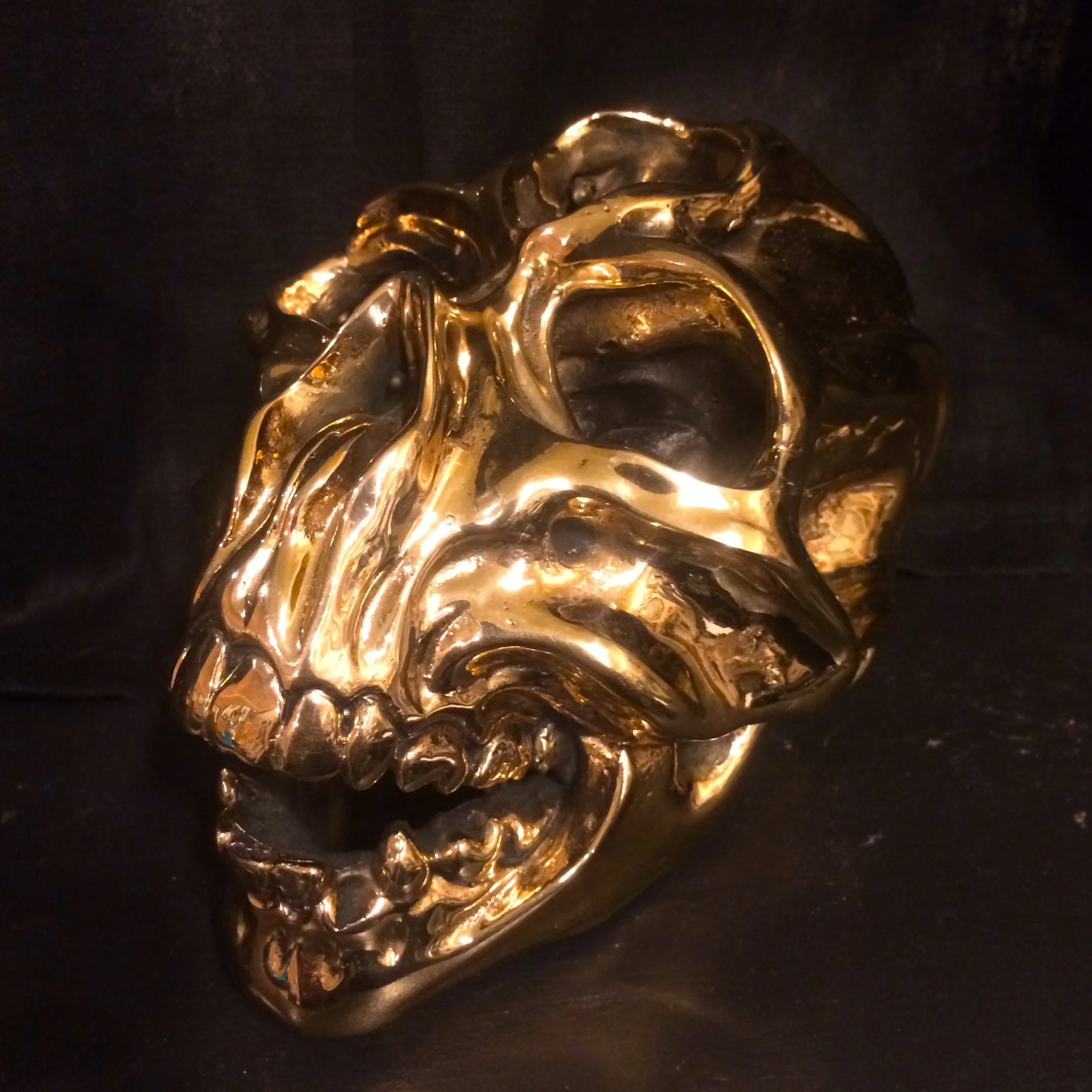 Three-Eyed Monkey Man Skull""
Cast Bronze, polished
6” x 5” x 4.5”