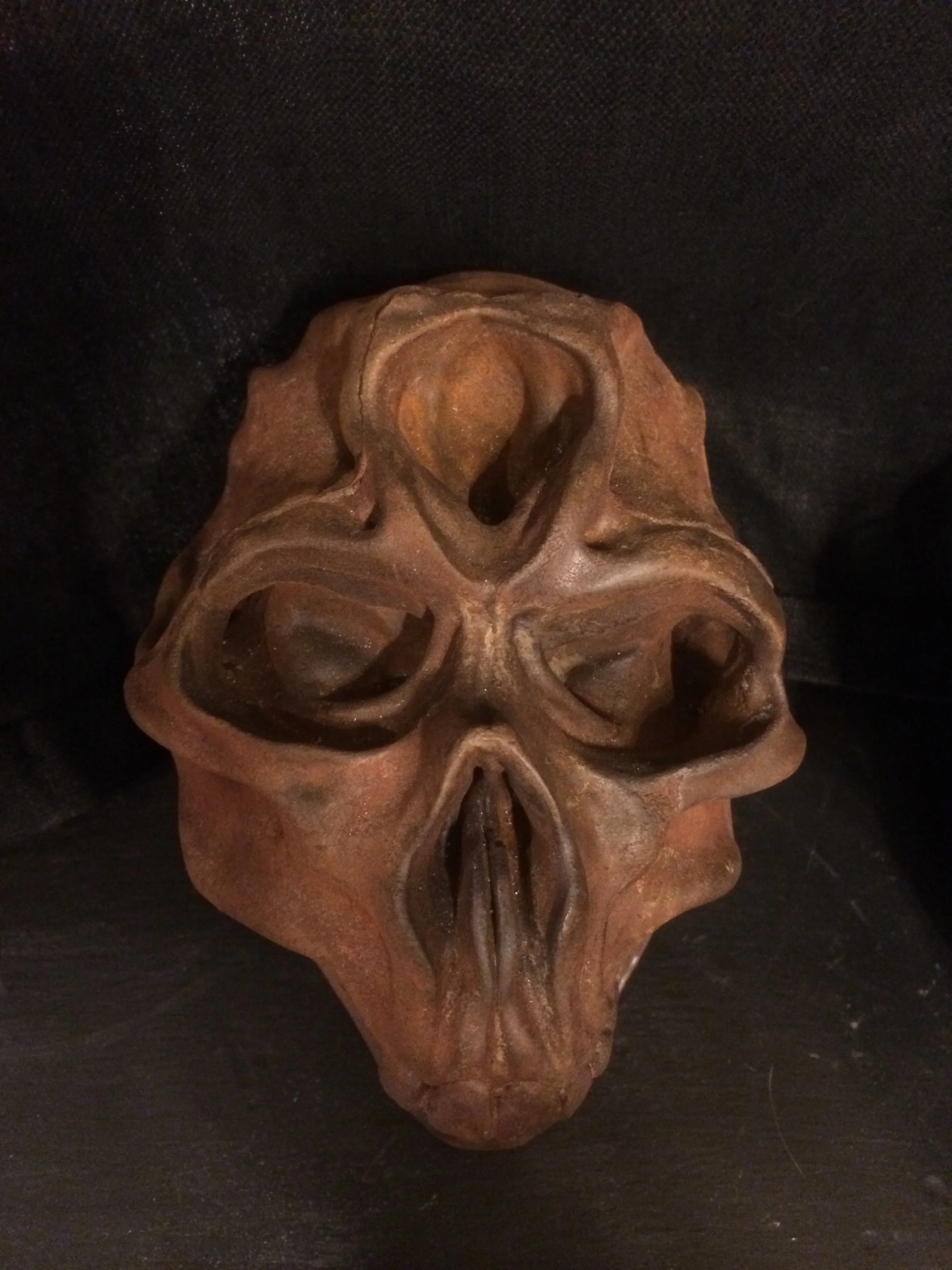 "Three-Eyed Monkey Man Skull"
Cast Iron
6” x 5” x 4.5”