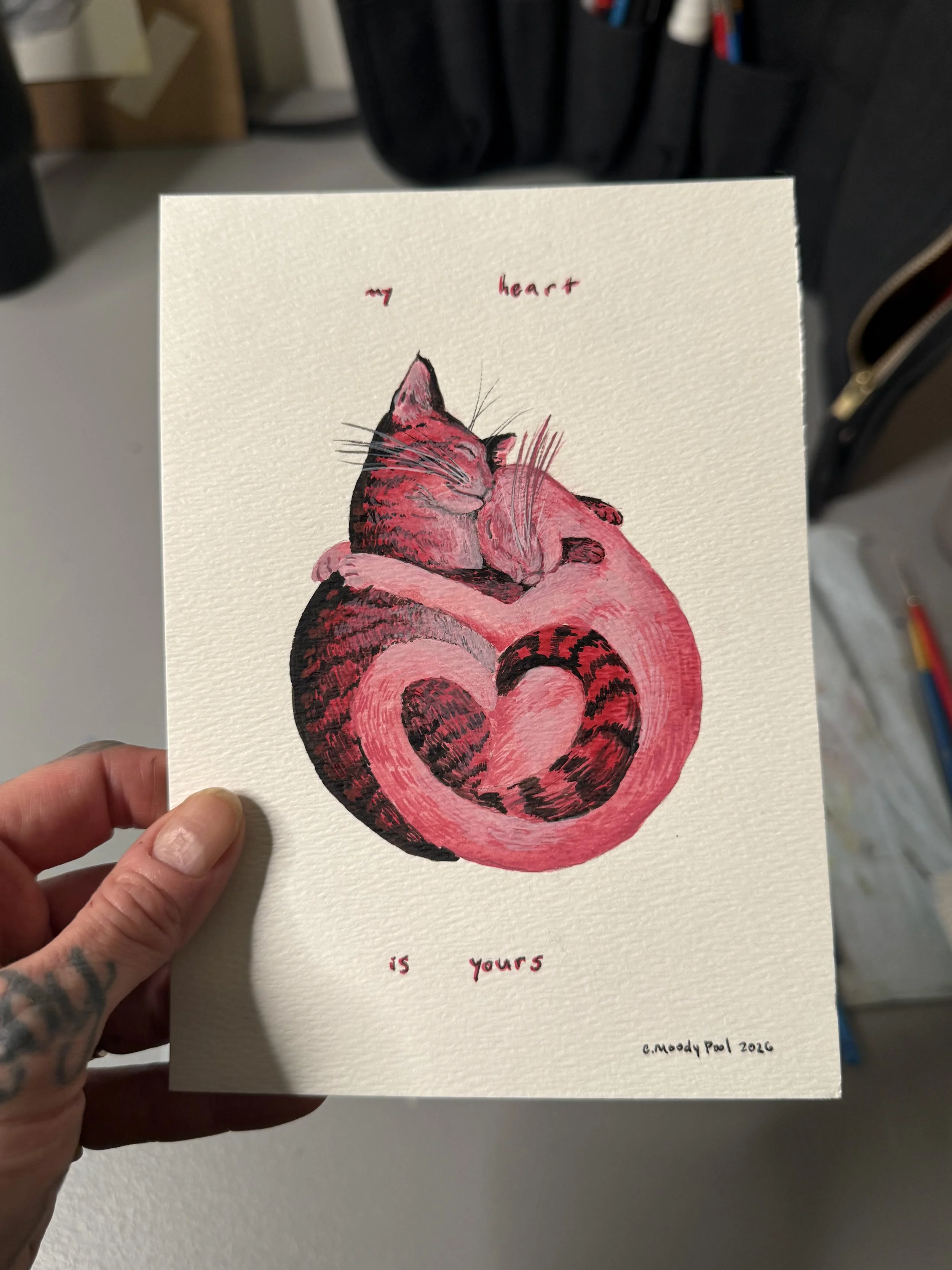 Heart Kitties Valentine