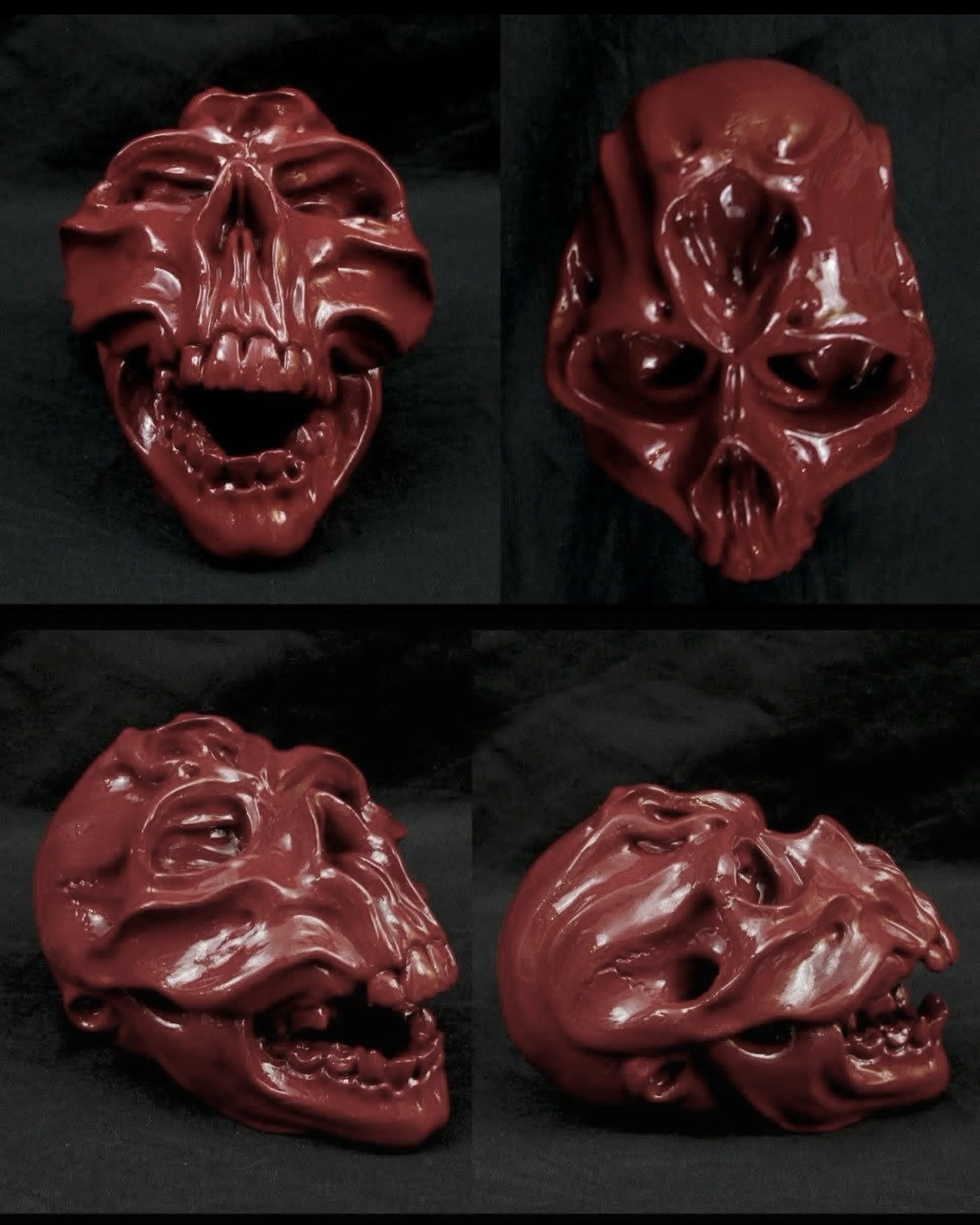 "Human/Primate Skull w/ Third Eye"
Polymer Clay & Enamel
6” x 5” x 4.5”