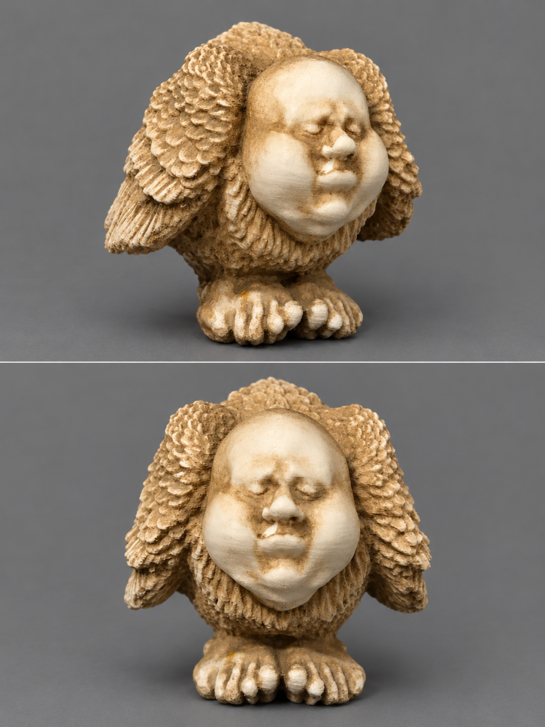 “Birdman 1 in white”
3D Printed PLA & Acrylic
3" x 2" x 2"