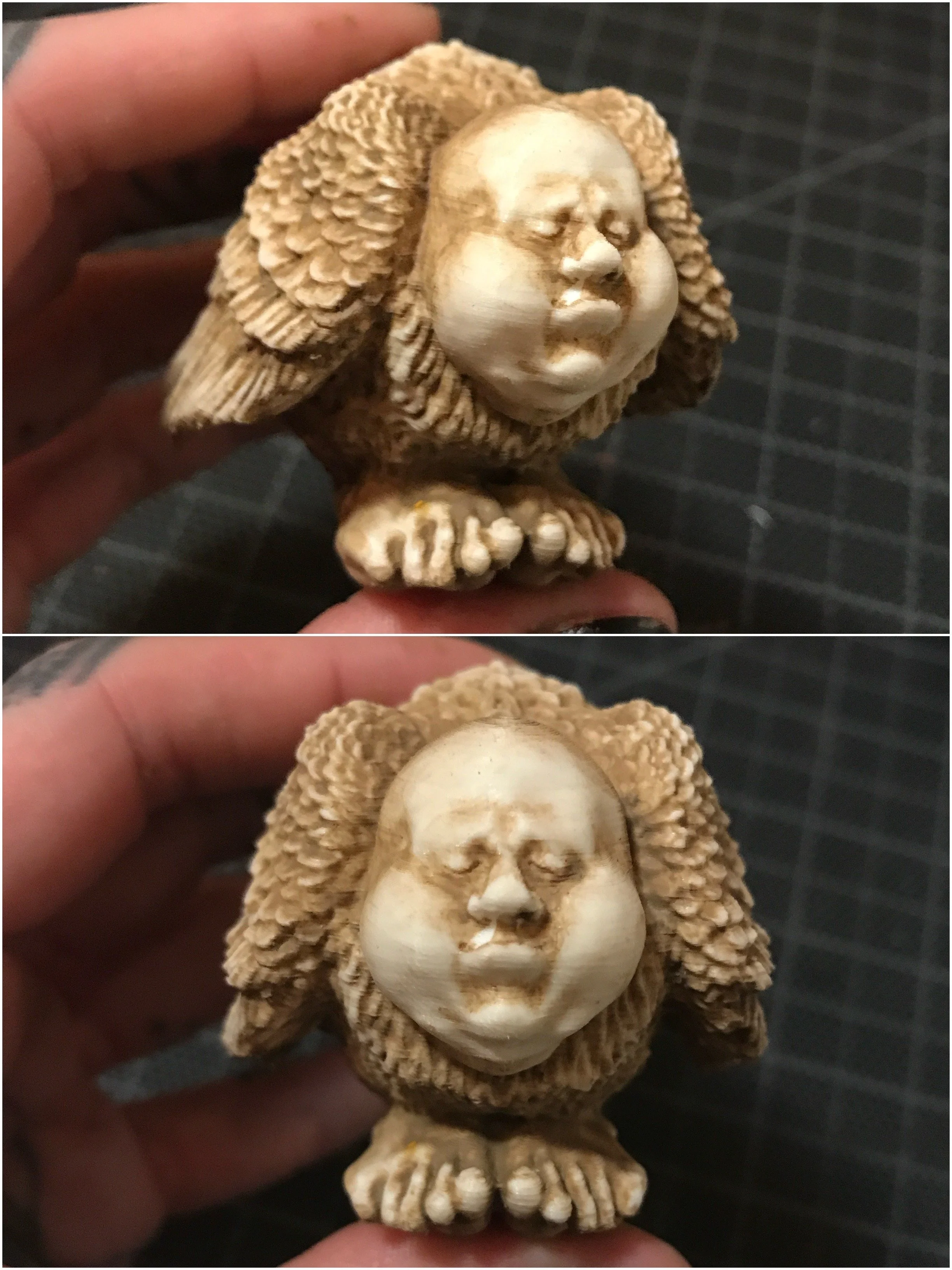 "Standing Birdman with Feet"
3D Printed PLA & Acrylic
3" x 2" x 2"