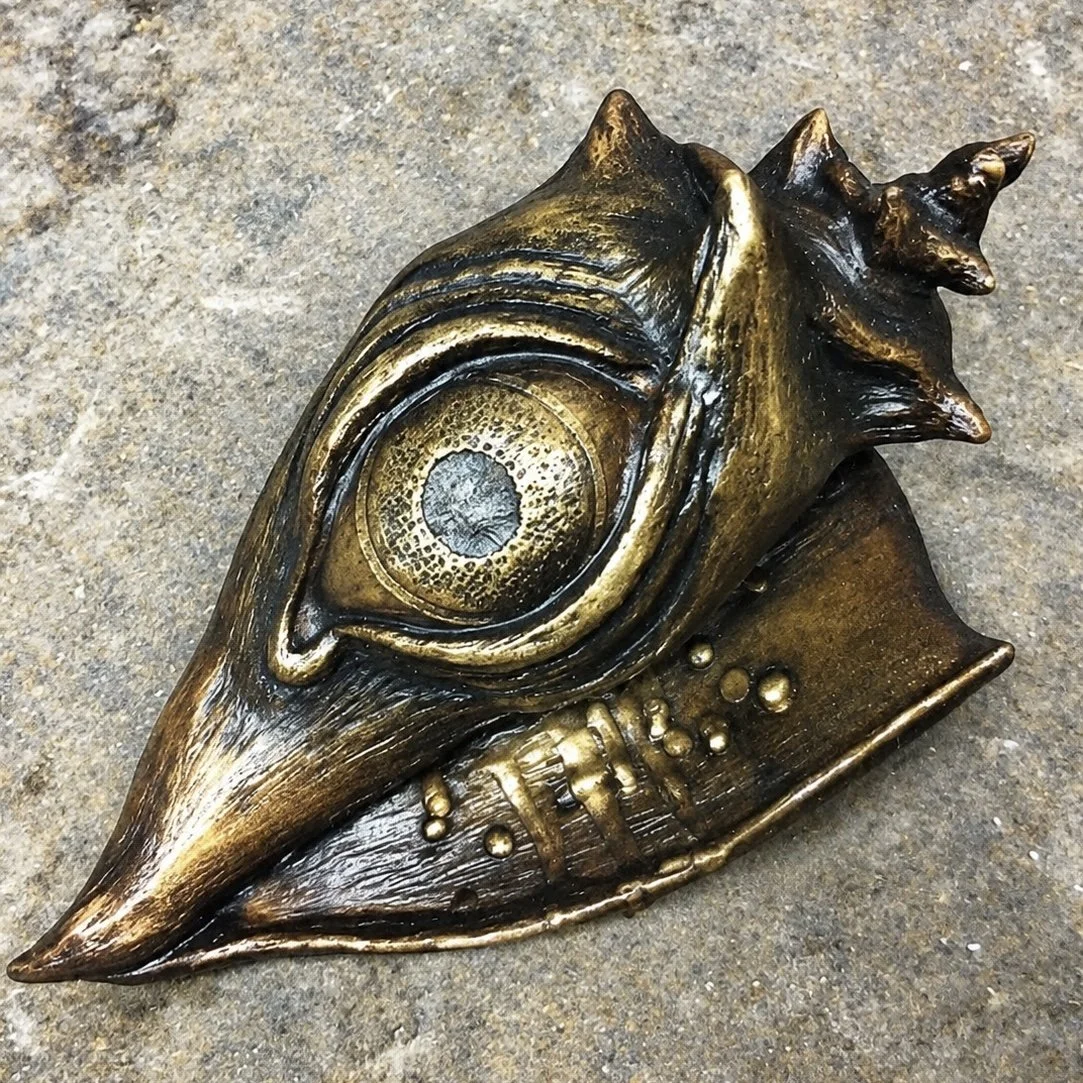 "Crying Conch Shell"
Cast Bronze
12" x 8" x 5"