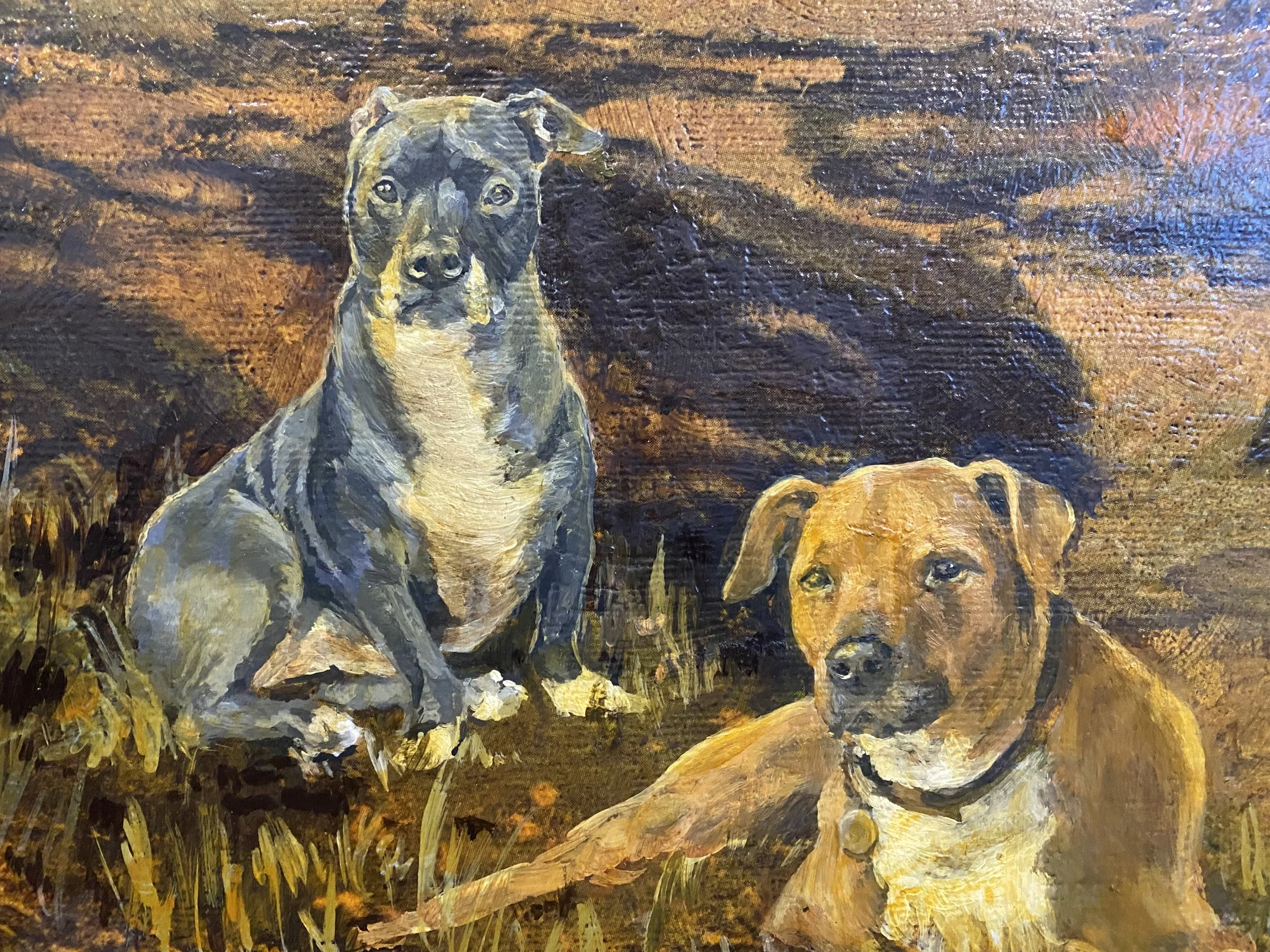 Pets added to thrifted print