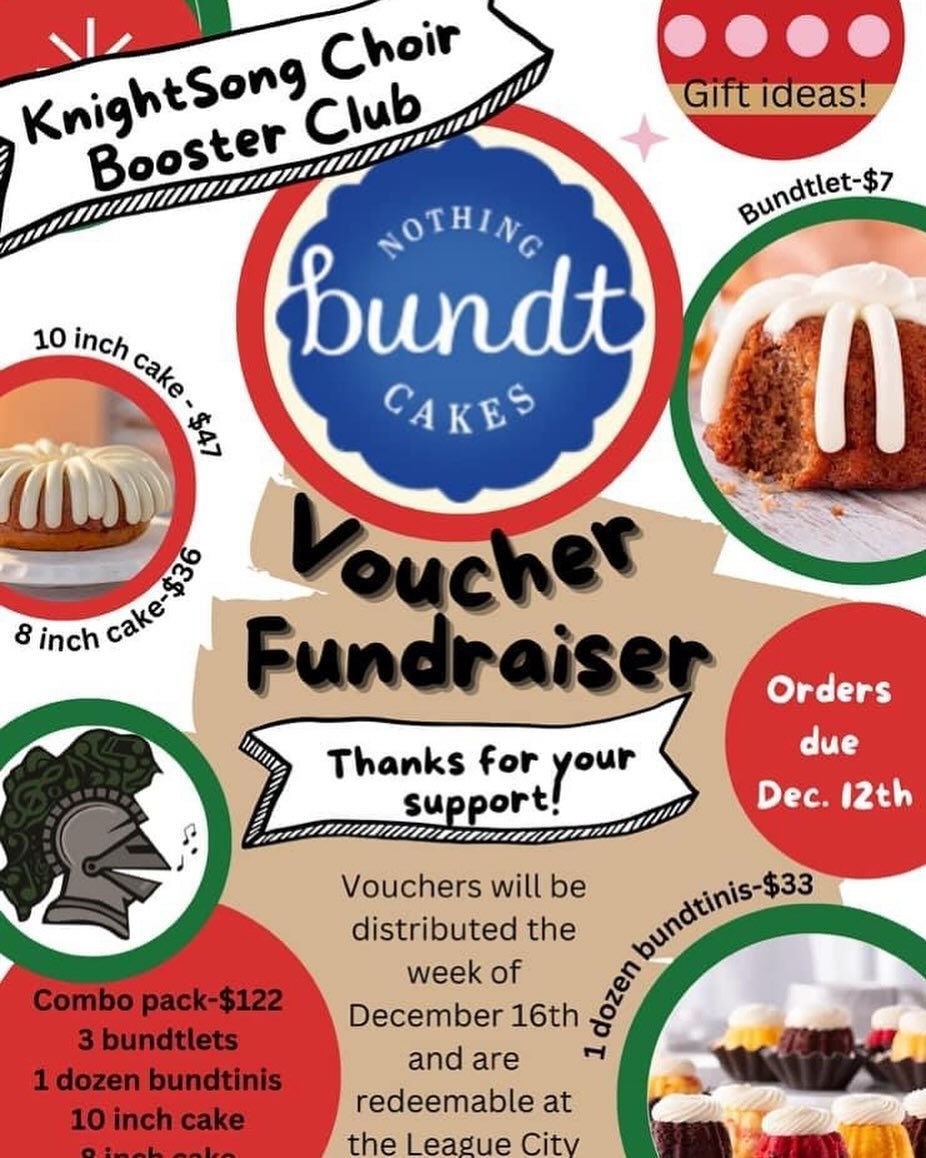 Mmmm! Nothing Bundt Cakes! Sale forms are in the choir room!