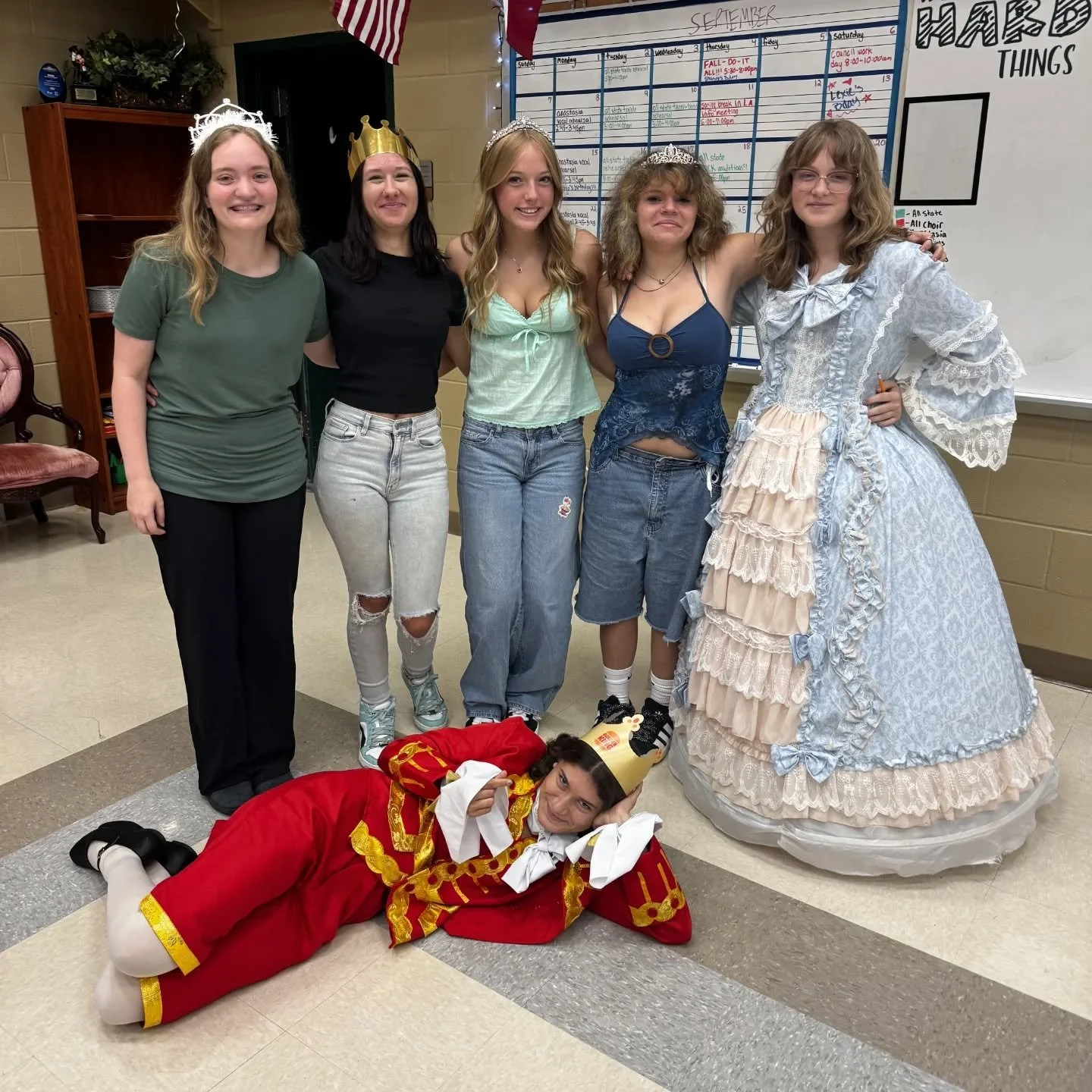 Royalty dress up day!!! Good luck tomorrow Knights!