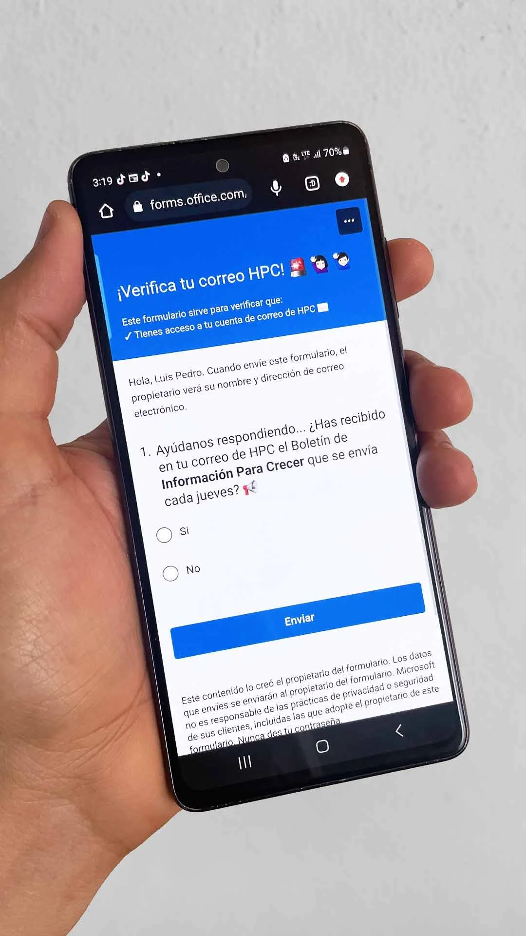¡Verifica tu correo HPC!      🚨🙋🏻‍♀️🙋🏻‍♂️