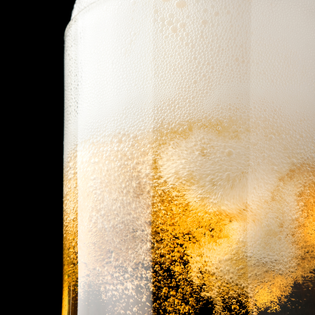 foamy beer