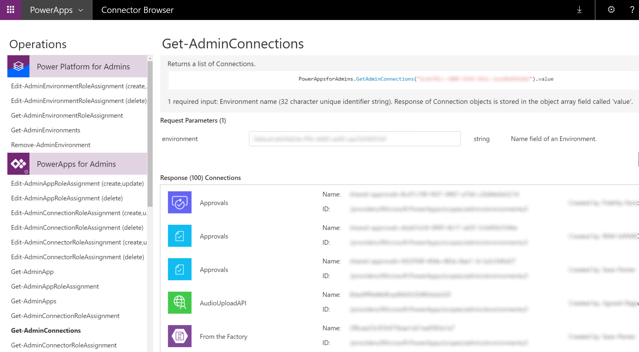 Administration and Management Options for Microsoft Flow and PowerApps