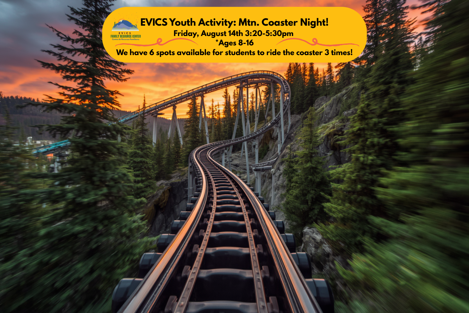 Youth Activity: Mtn. Coaster Night! Waitlisted 