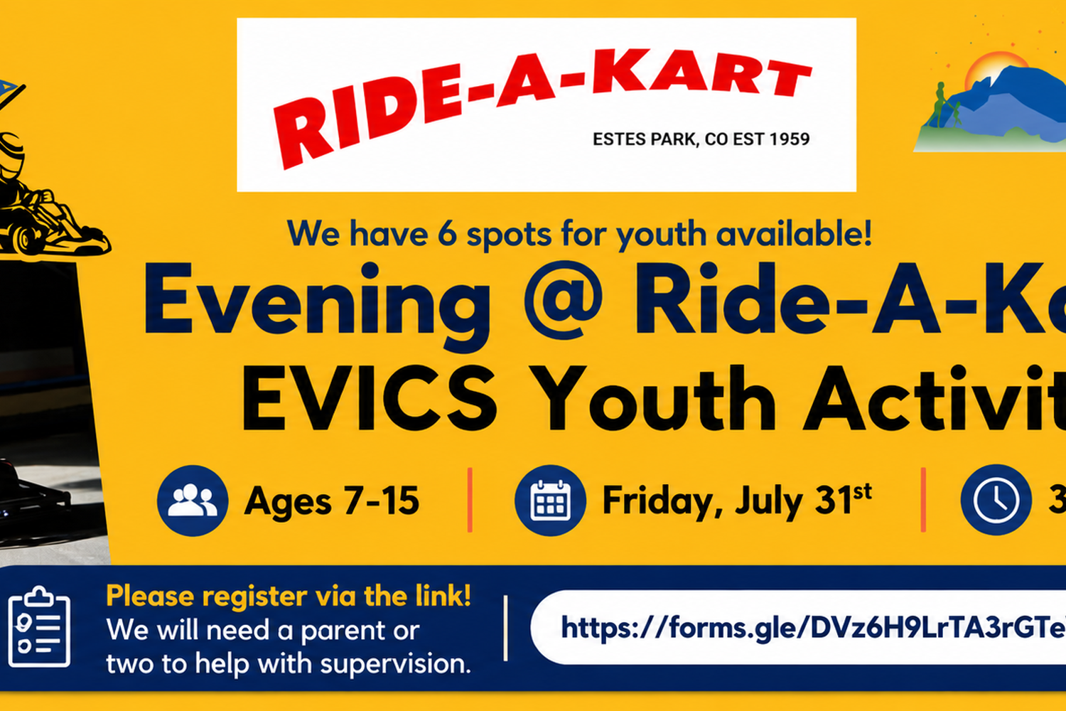 Youth Activity: Ride- A- Kart    Waitlist 
