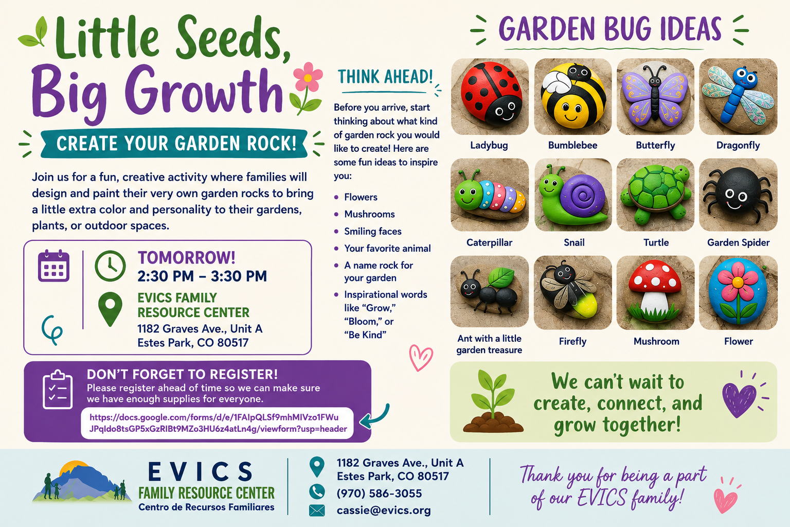 Little Seeds, Big Growth: Painting Garden Rocks 
