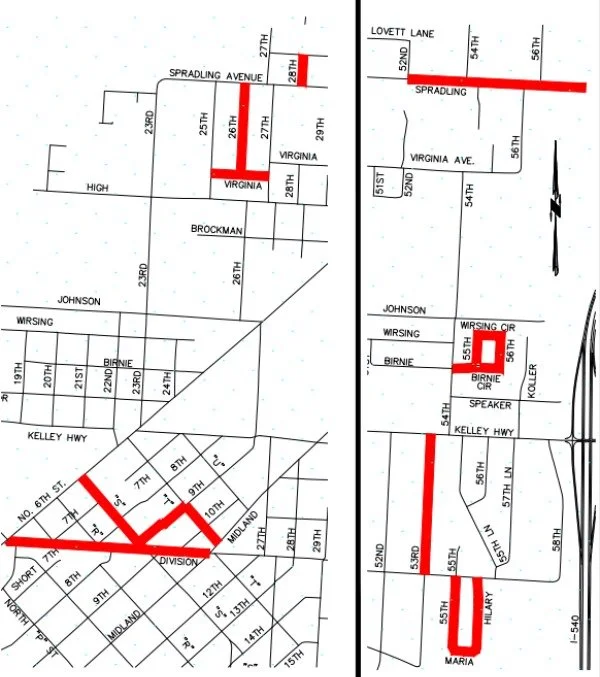 map of street overlays 4-7-26