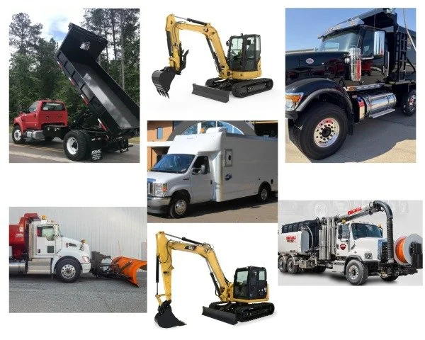 collage of public works equipment for purchase at 2-17-26 meeting