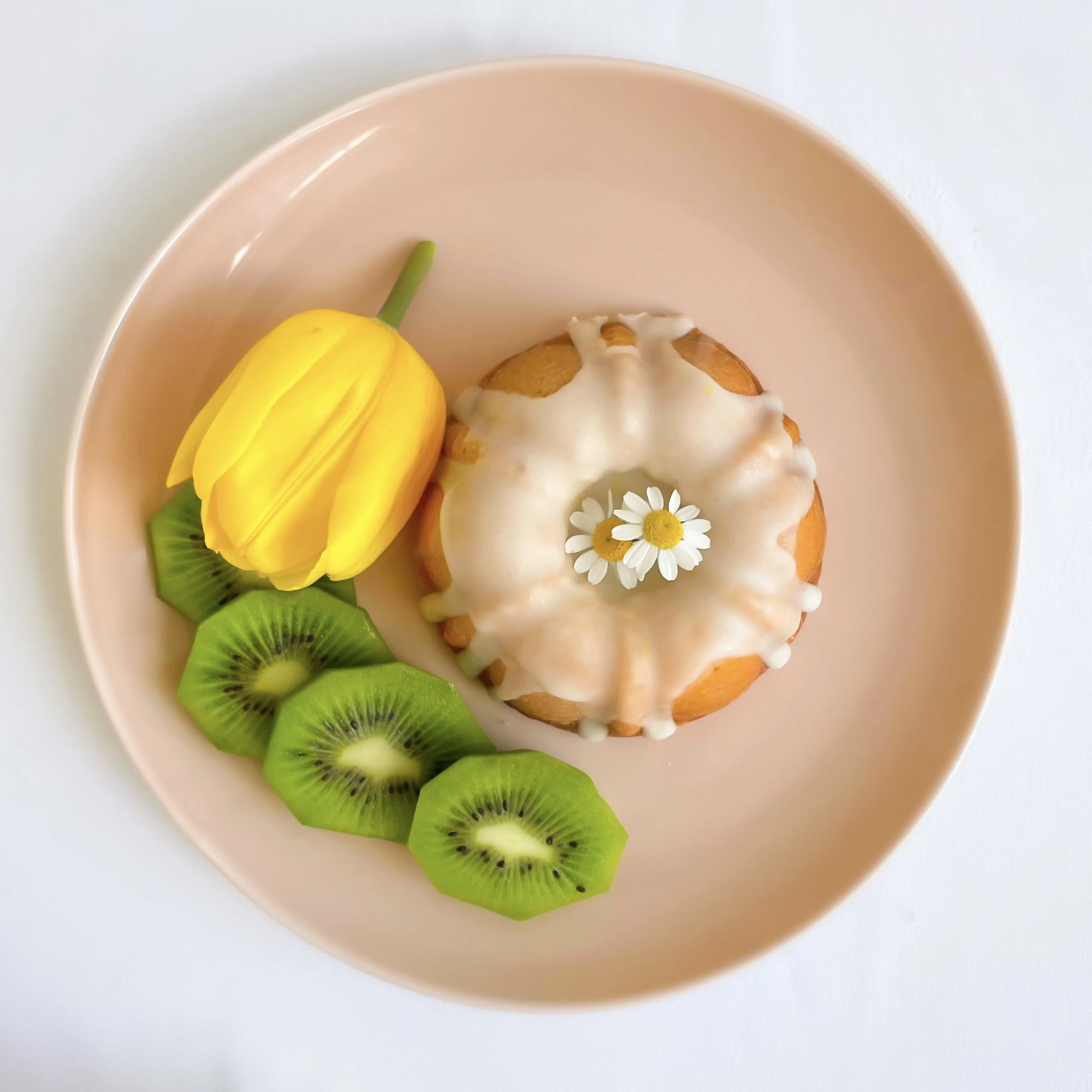 mini lemon bundt with kiwi and tulip.jpg