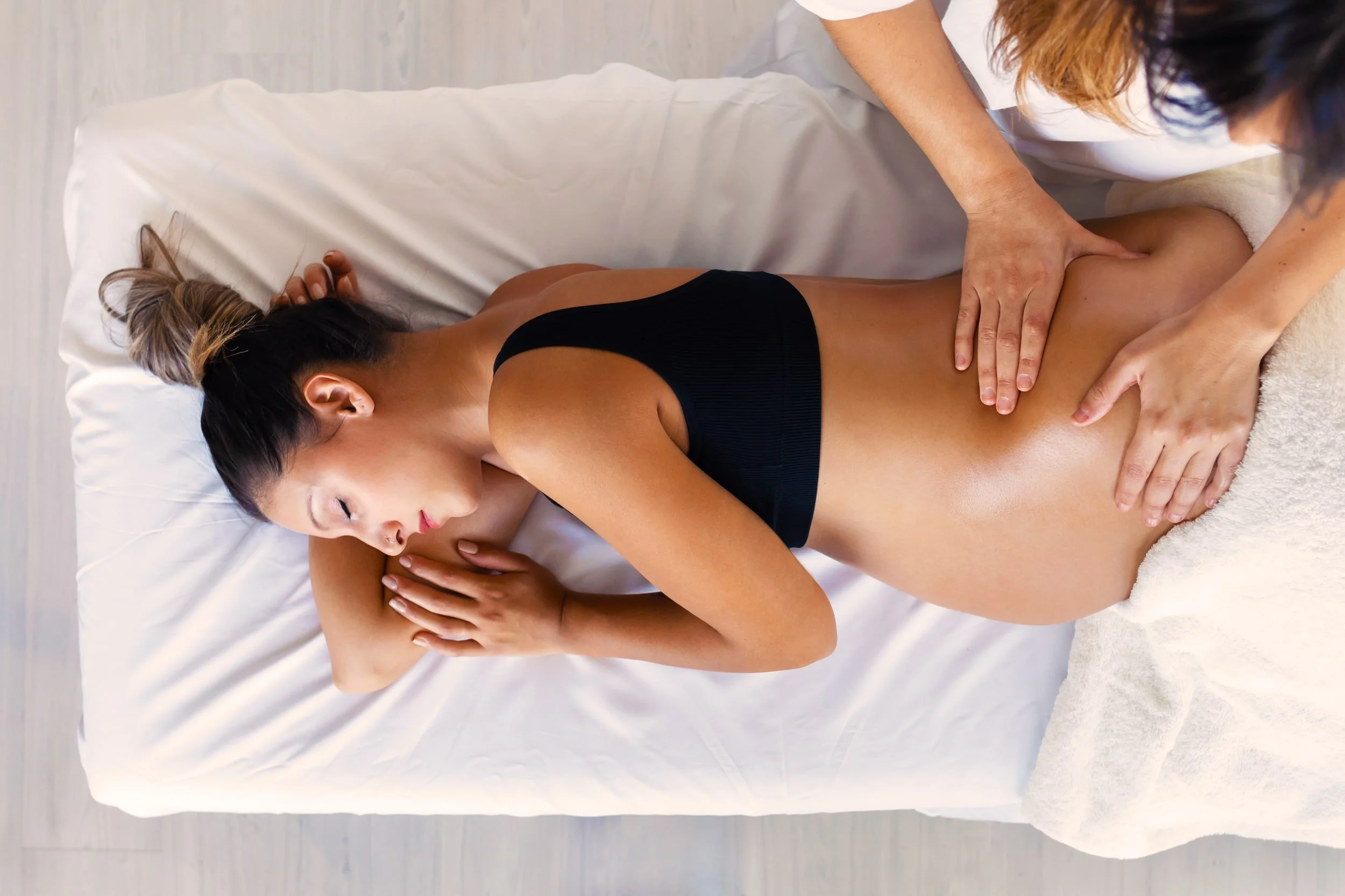 Licensed massage therapist performing luxury prenatal massage in Dublin CA — Muscle Joy Mobile Massage