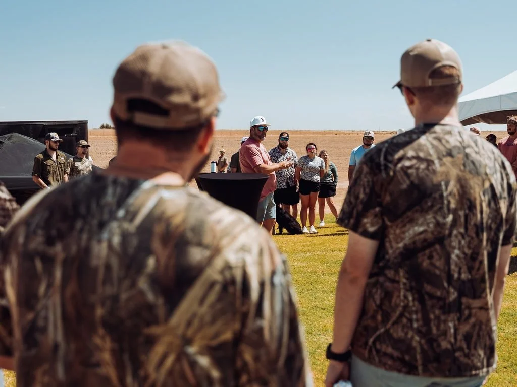 100 Club Dove Hunt Man in field hunting