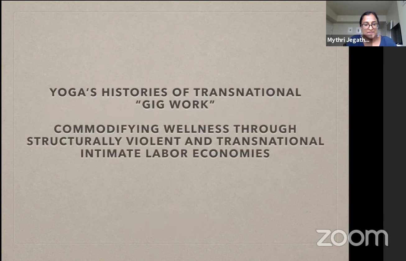 Presentation on yoga, gig work and structural violence in the wellness industry for the 2020 Twin Pandemics Forum at Santa Clara University (October 1, 2020)
