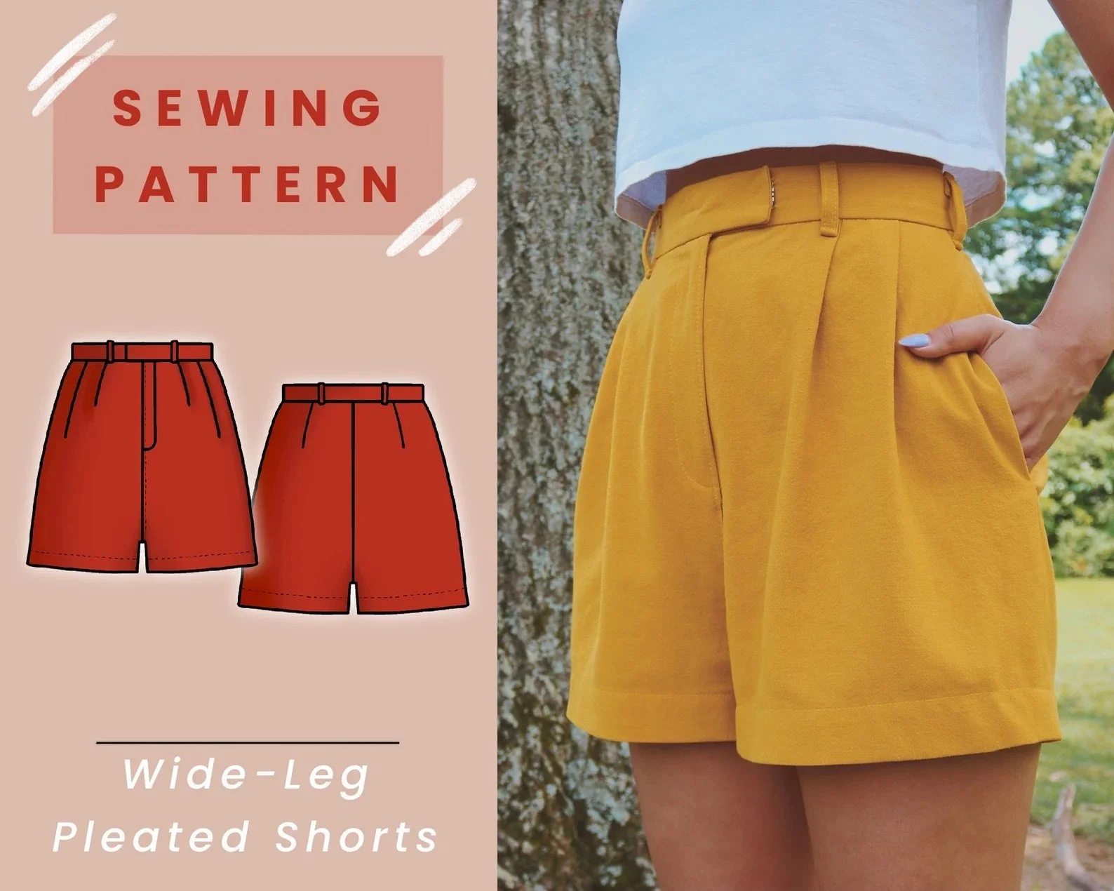 Wide Pleated Shorts - Kiana Bonollo (Copy)