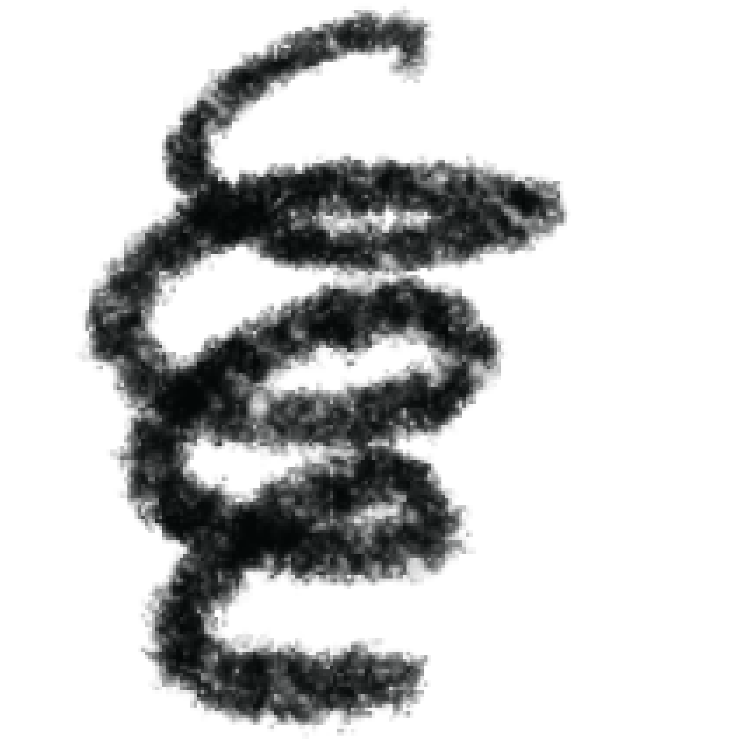 Dibujo en blanco y negro de una serpiente con sombrero, en estilo minimalista