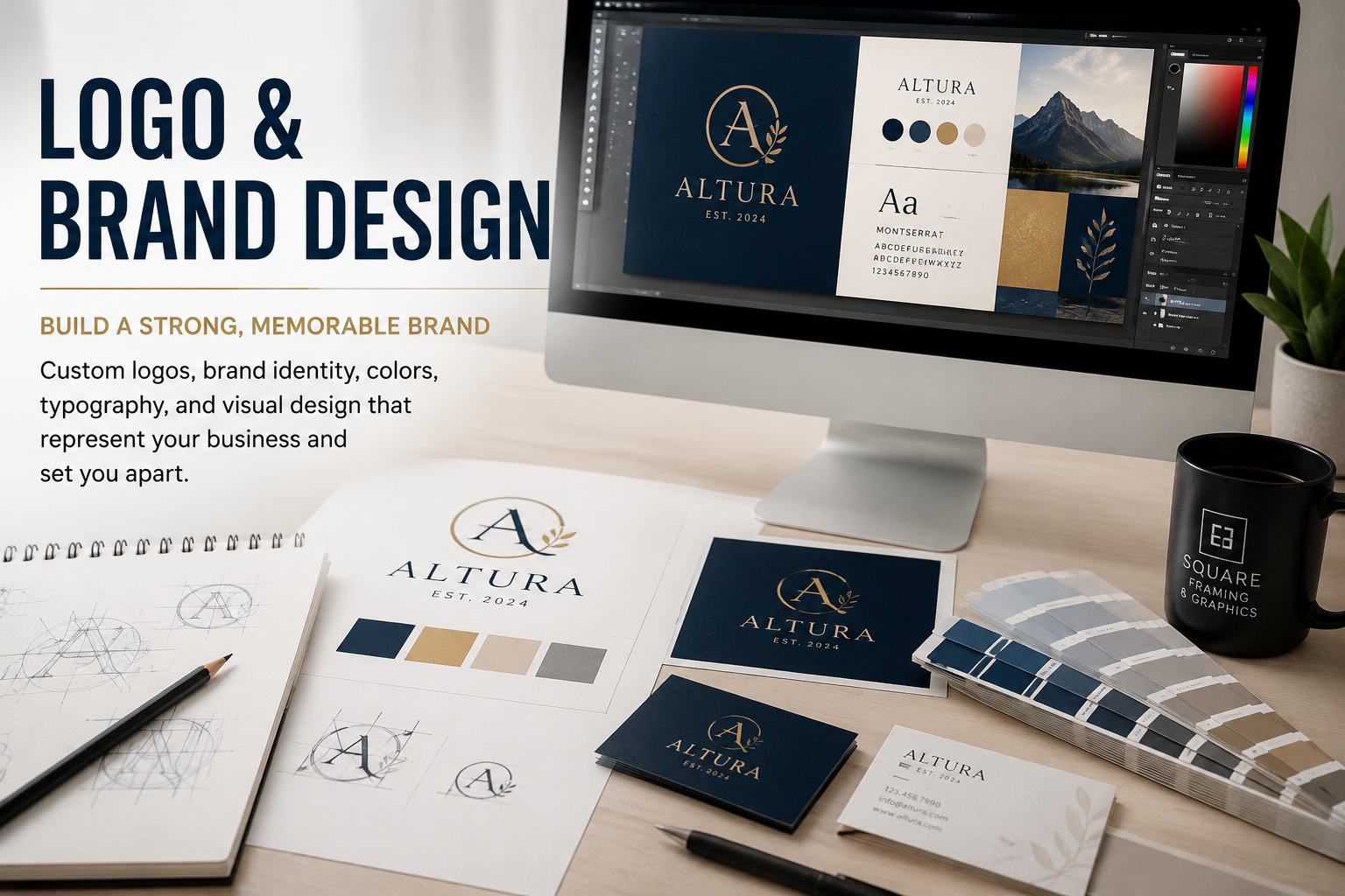 Professional logo and branding graphic design
