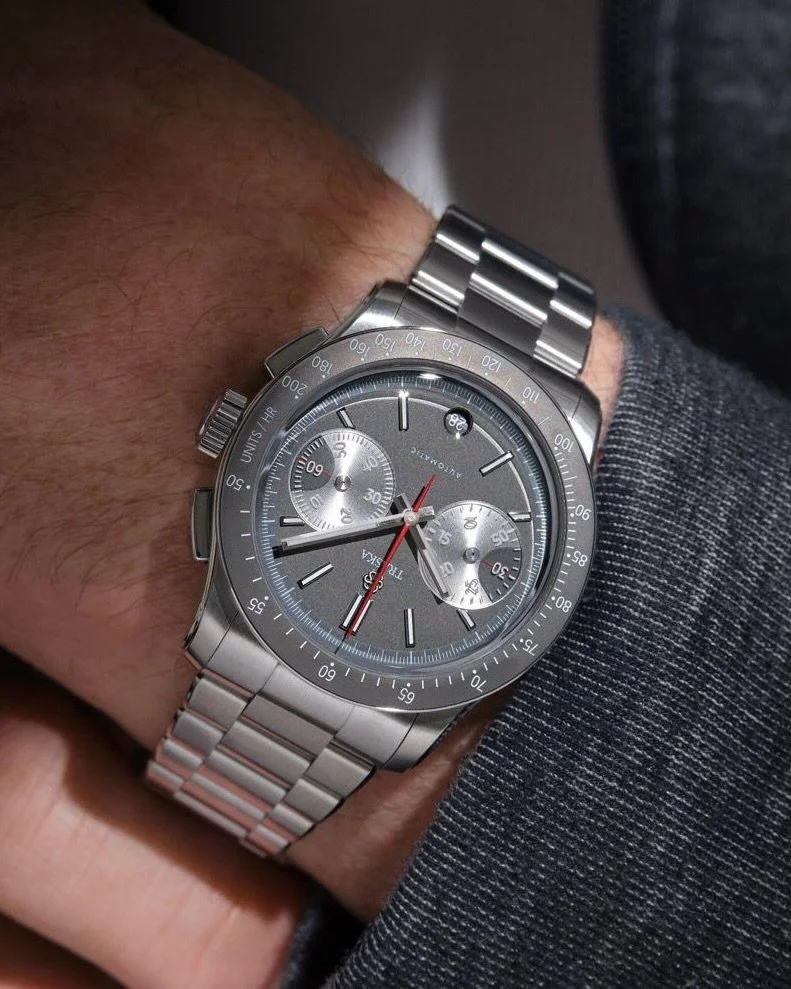When a client cares as deeply about the details as I do, it&rsquo;s always exciting to see the result.

After months of close collaboration and countless iterations exploring ideas together, the TRASKA Chronograph.

Photography belonging to @traskawa