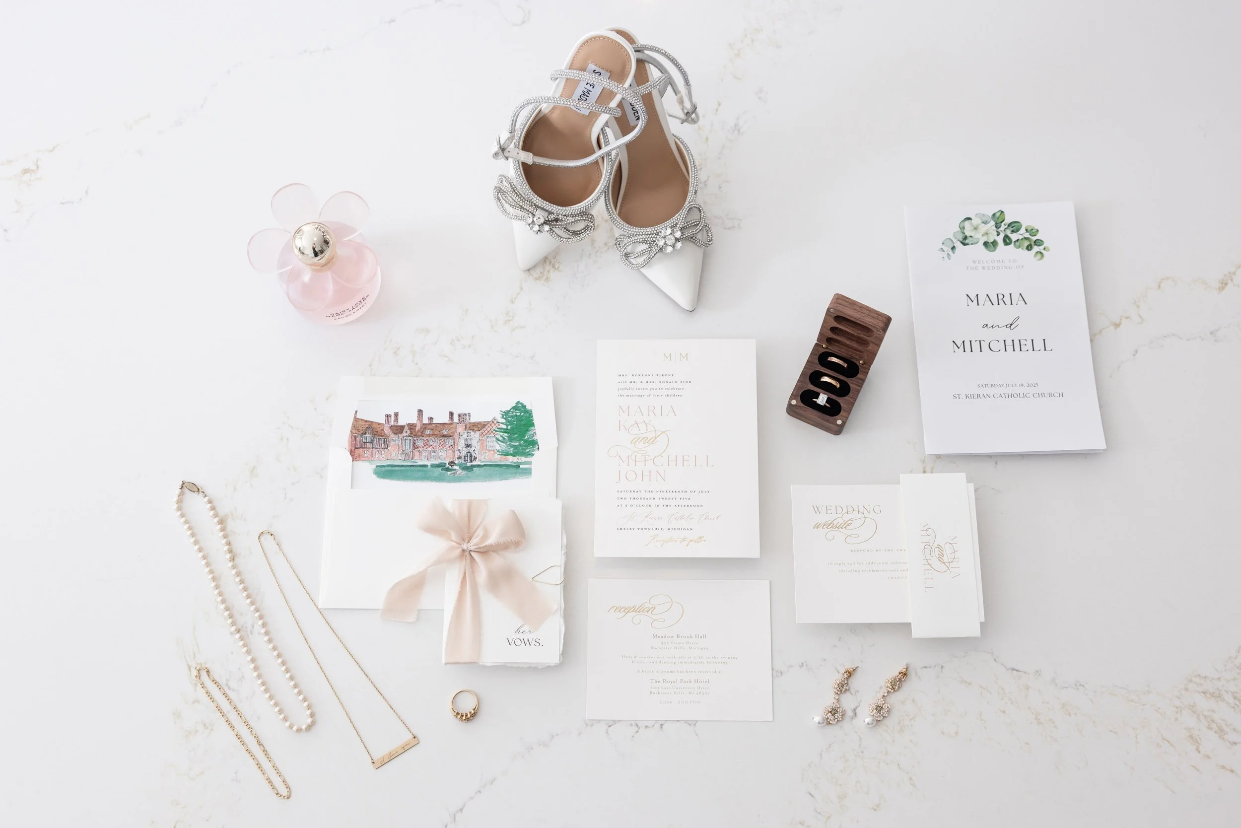 Wedding Details Flat Lay
