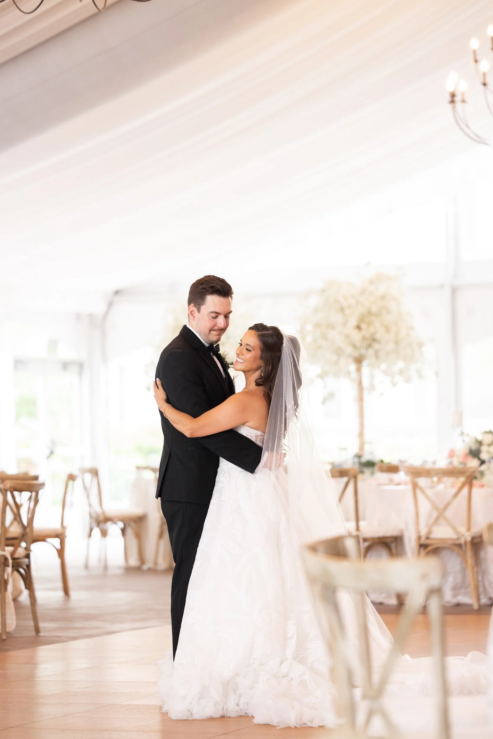 Bride and Groom Dancing Together At Meadow Brook Hall